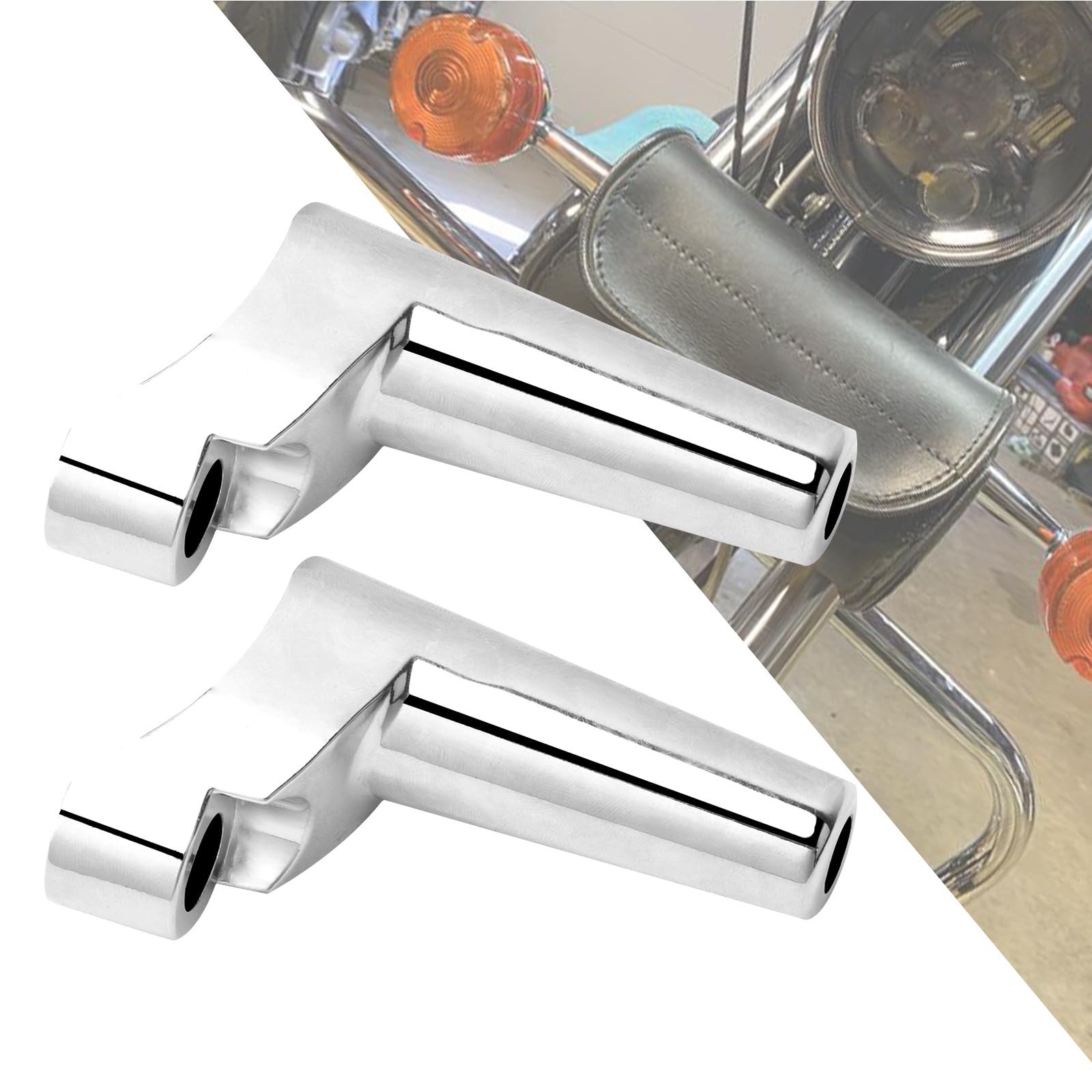 HDBUBALUS Motorcycle Front Turn Signal Mounts Relocation Kit Fit for Harley X...