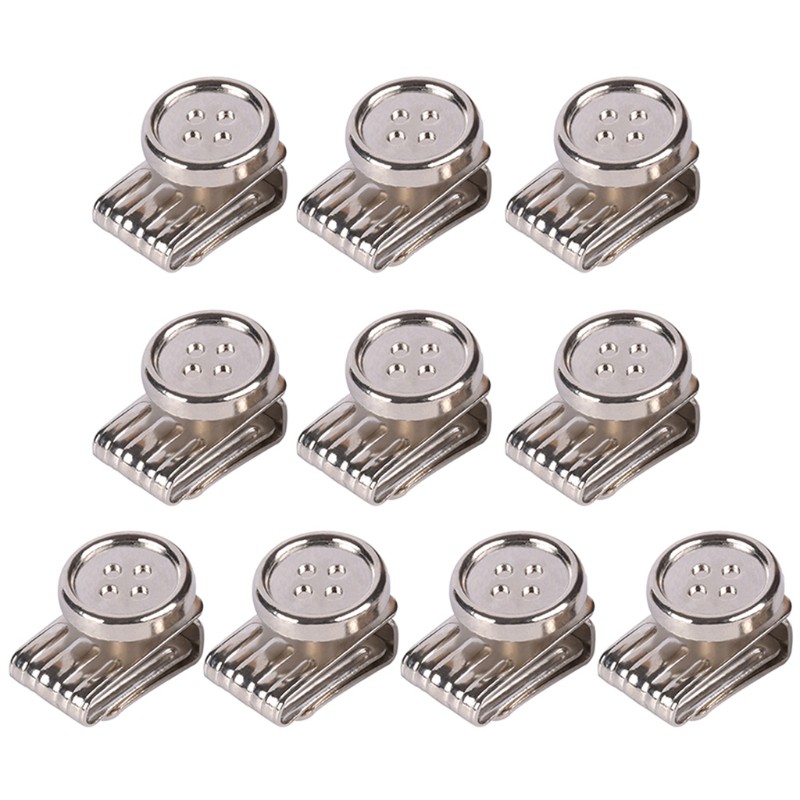 10X Easy Clip on Button Metal Snap Button for Wearing Mask Protect Ears with Hat