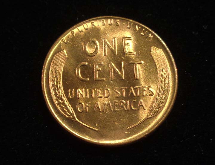1957 D BIE Die Break Lincoln Cent CH/GEM BU