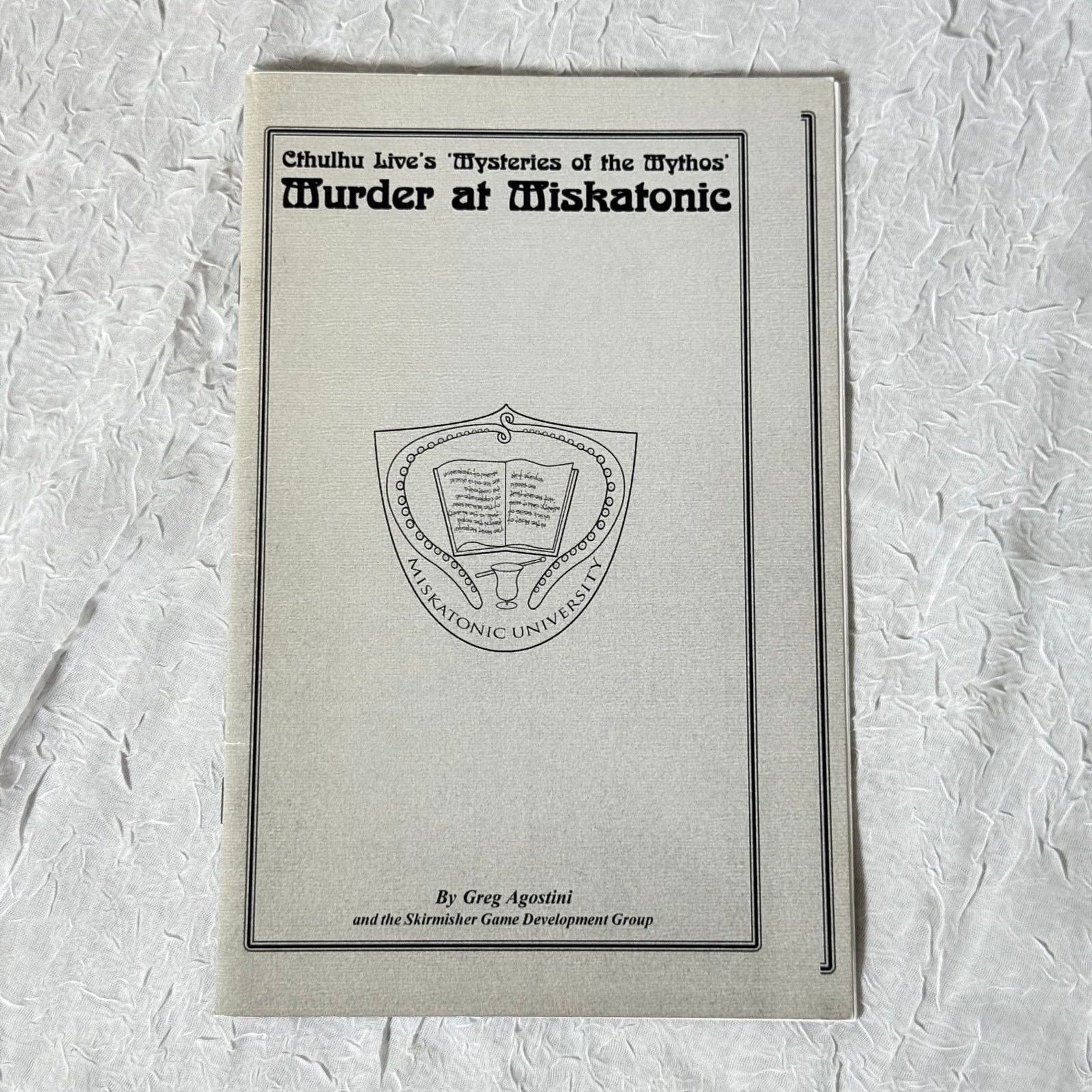 Cthulhu Live Mysteries of the Mythos Murder at Miskatonic 2008 Skirmisher RPG