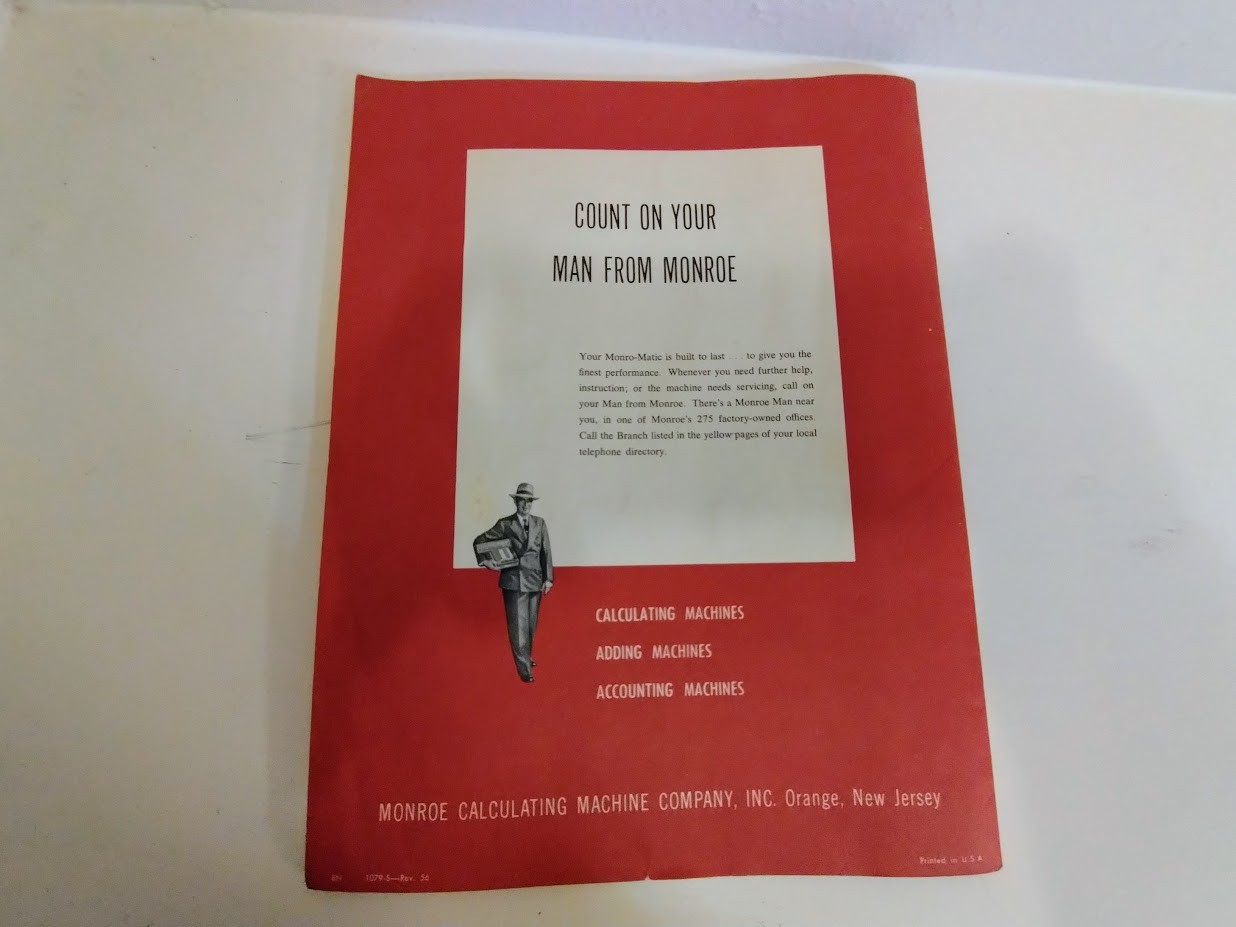 Monroe Monro Matic 8N Operating Instruction Manual