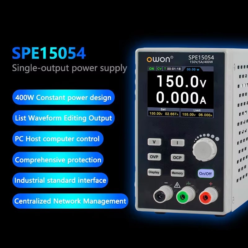 OWON Programmable DC Power Supply High Voltage Output Single-Channel Switch
