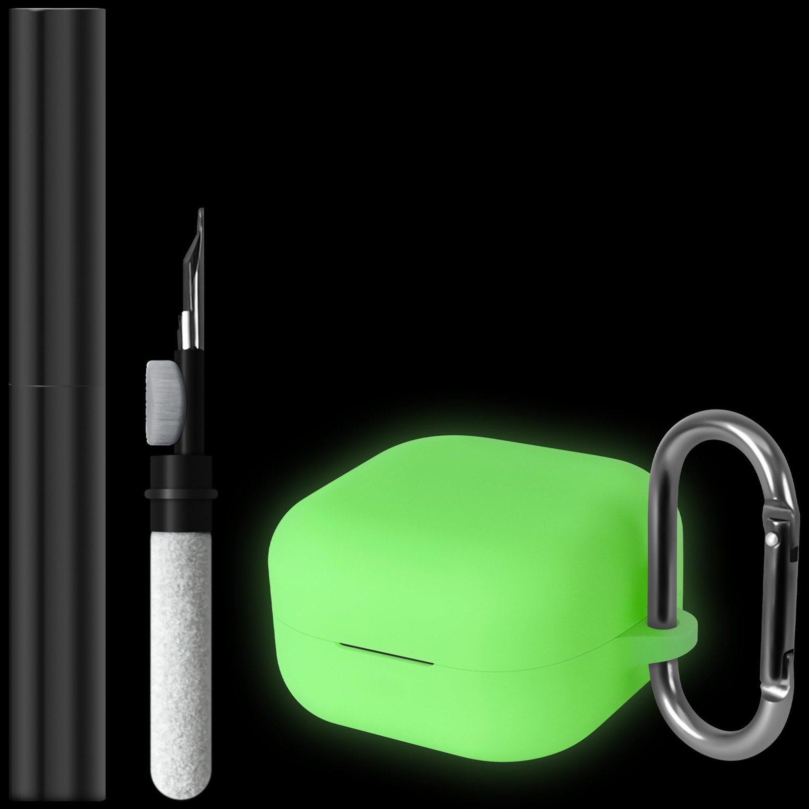 Geiomoo Soft Silicone Case for Samsung Galaxy Buds 4 Pro, Luminous Green