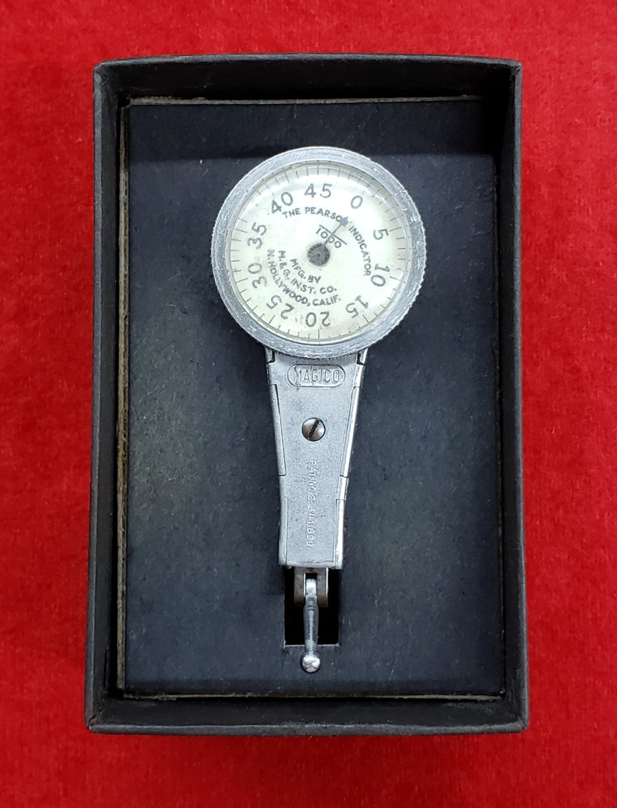 M & G Instrument Co. - IL Pearson Dial Indicator 1/1000 Magico USA - Untested