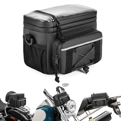 Waterproof Motorcycle Handlebar Bag, Dirtbike Handlebar Bag for Cruiser