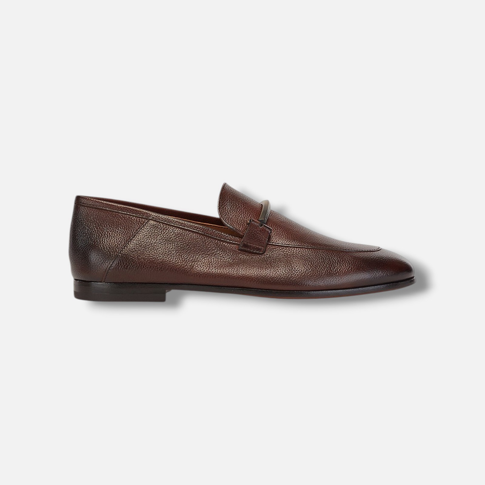 Hugo Boss Men's Brown Soho Slip-on Leather Penny Loafers Dress Shoes Size 9