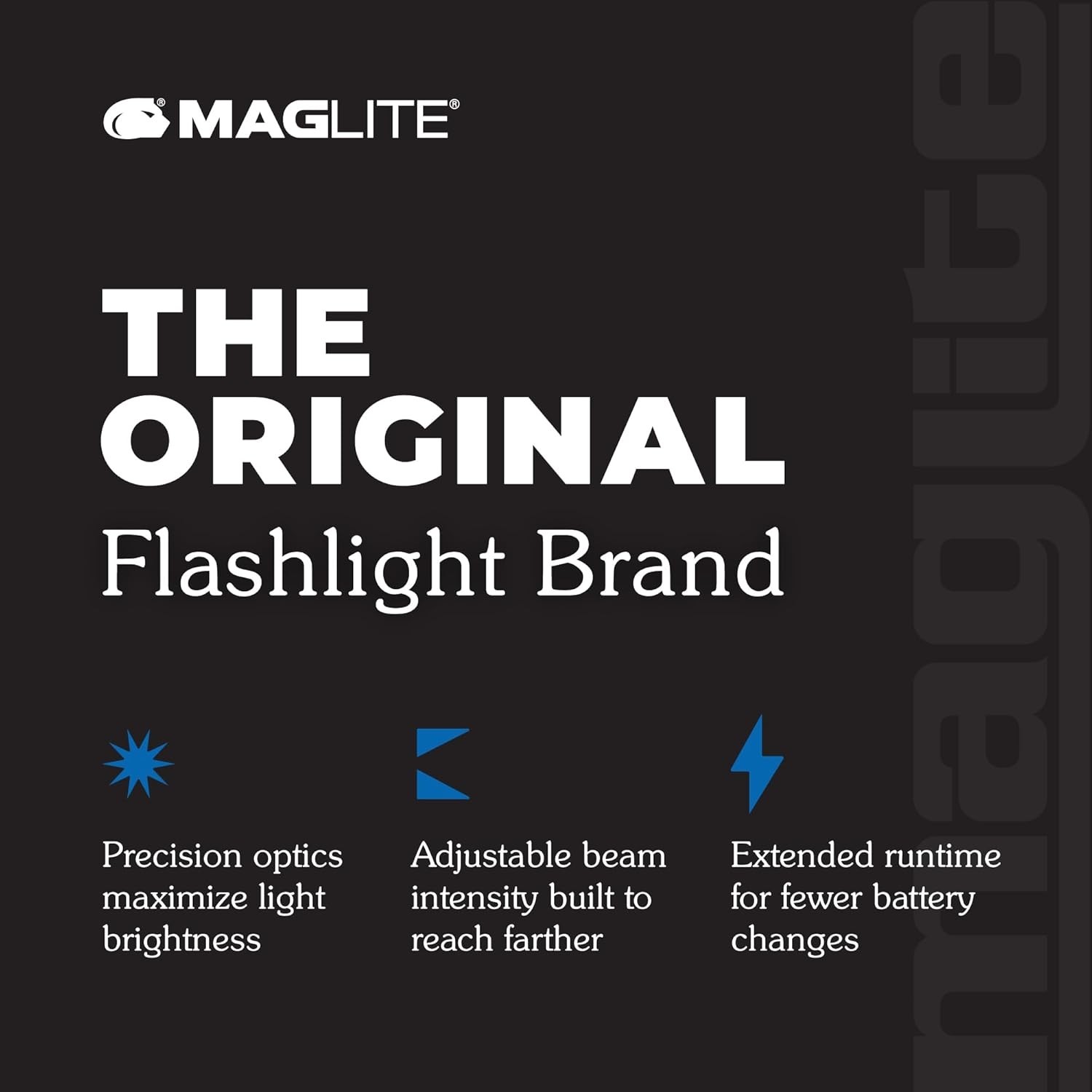 Blue Maglite Mini Flashlight Compact Durable Waterproof Adjustable Beam