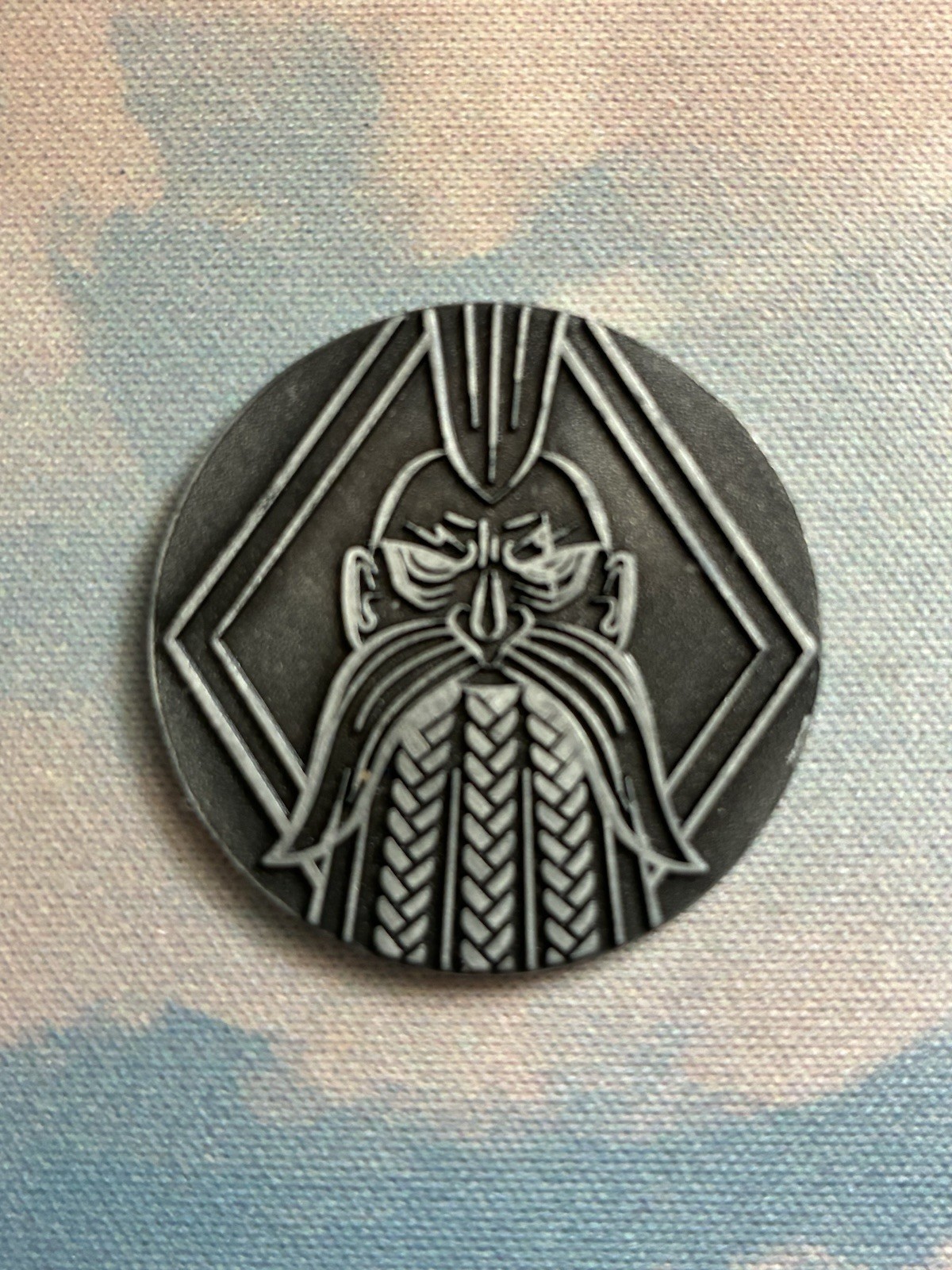 Warhammer Fantasy Battle Dwarf Token Coin with Warhammer Logo for Warhammer Game