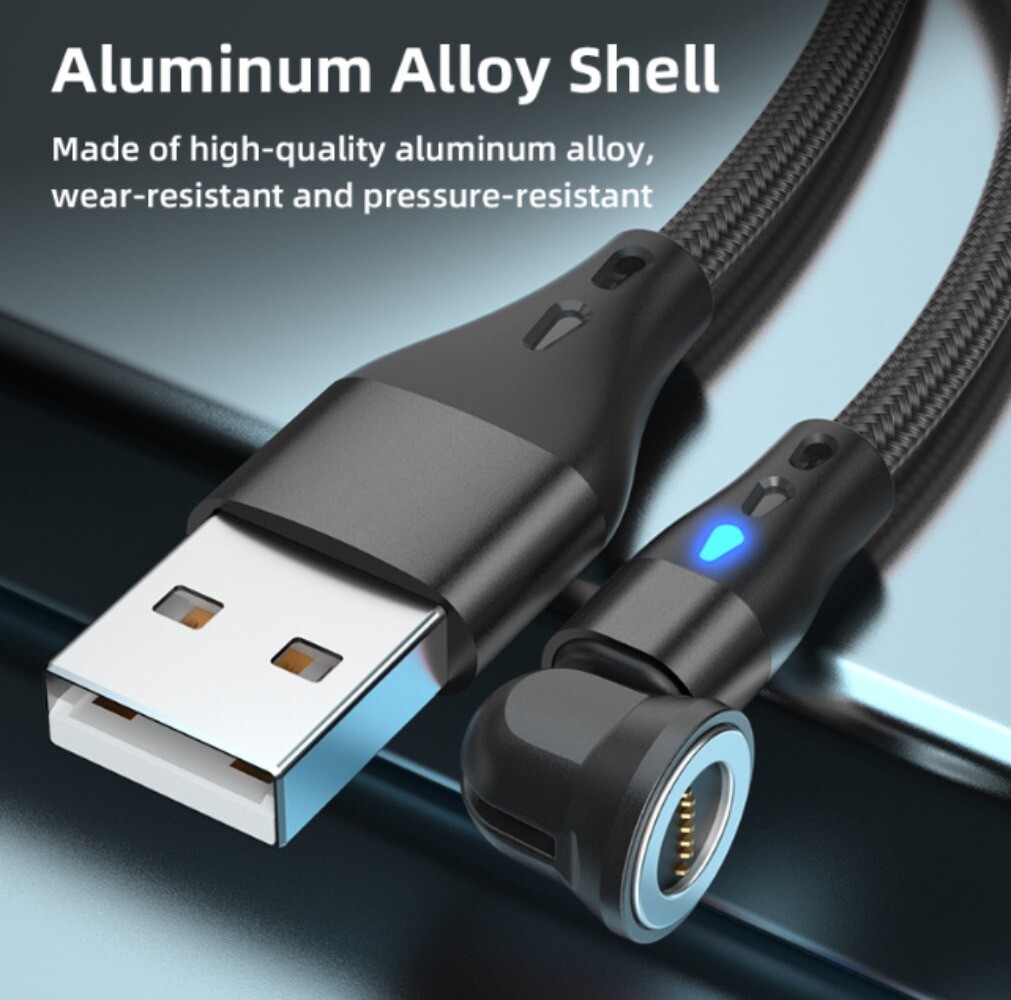 3 PACK Magnetic Phone Charger Fast Charging Cable For Micro USB/Type C/ iPhone