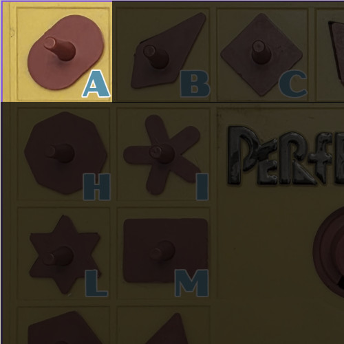 Board Game Parts: PERFECTION, Lakeside, 1973, replacement pieces