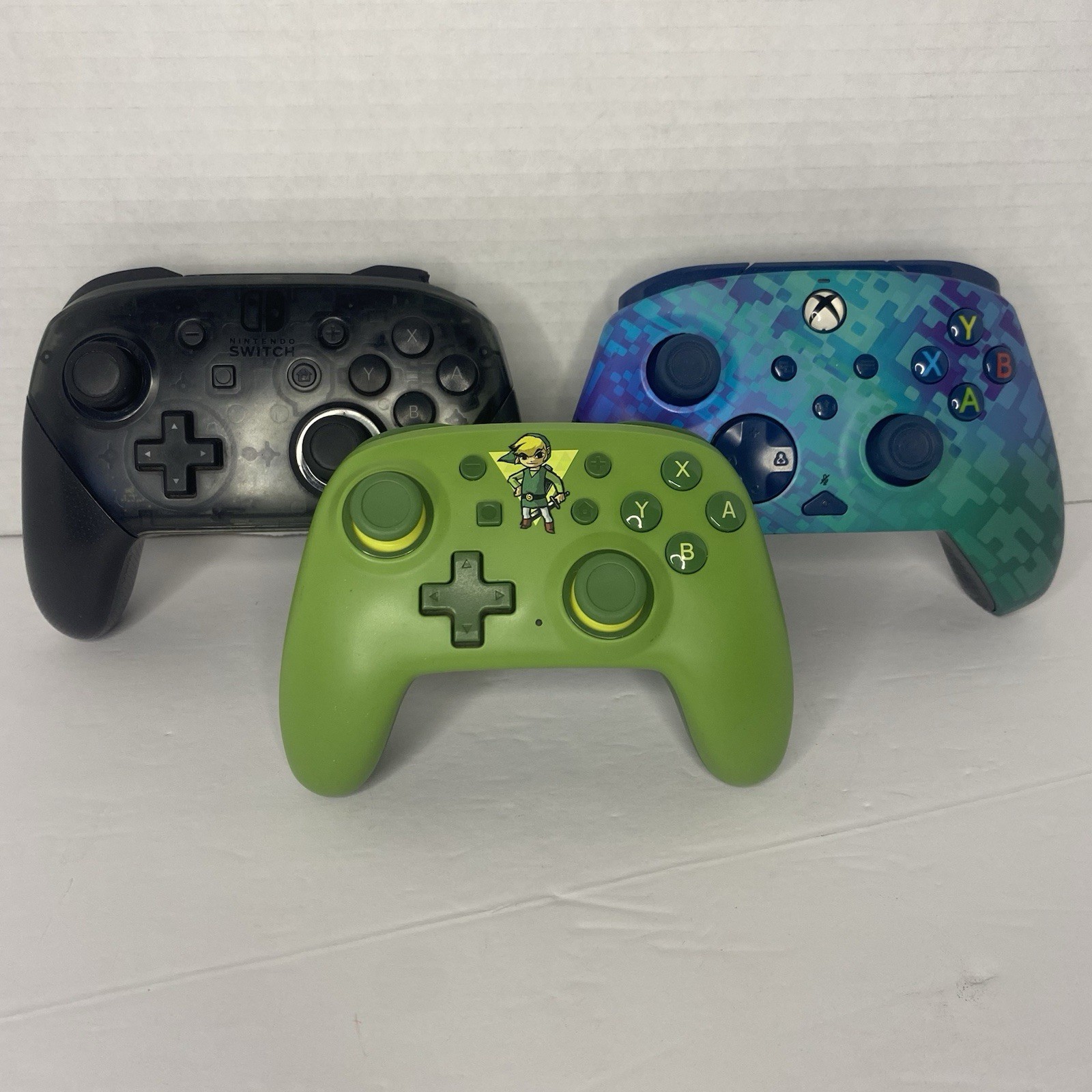 LOT of 3 Xbox 360 Power A Switch Remote Controls Multicolor Zelda Wireless Parts