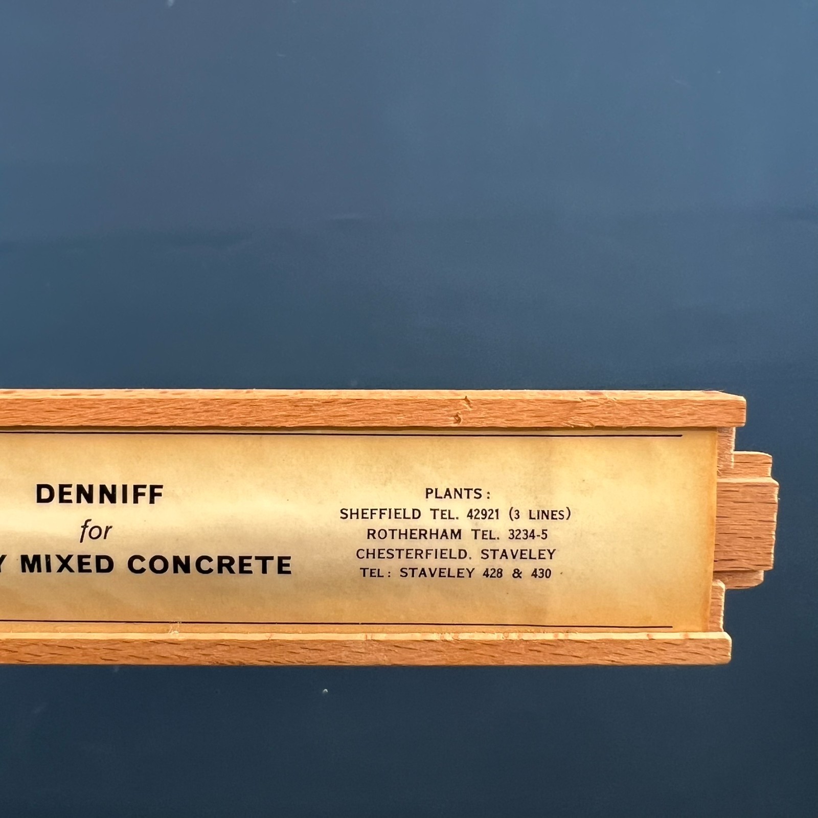 VINTAGE DENNIFF CONCRETE VOLUME COMPUTER ENGINEERING SLIDE RULER & SCALE
