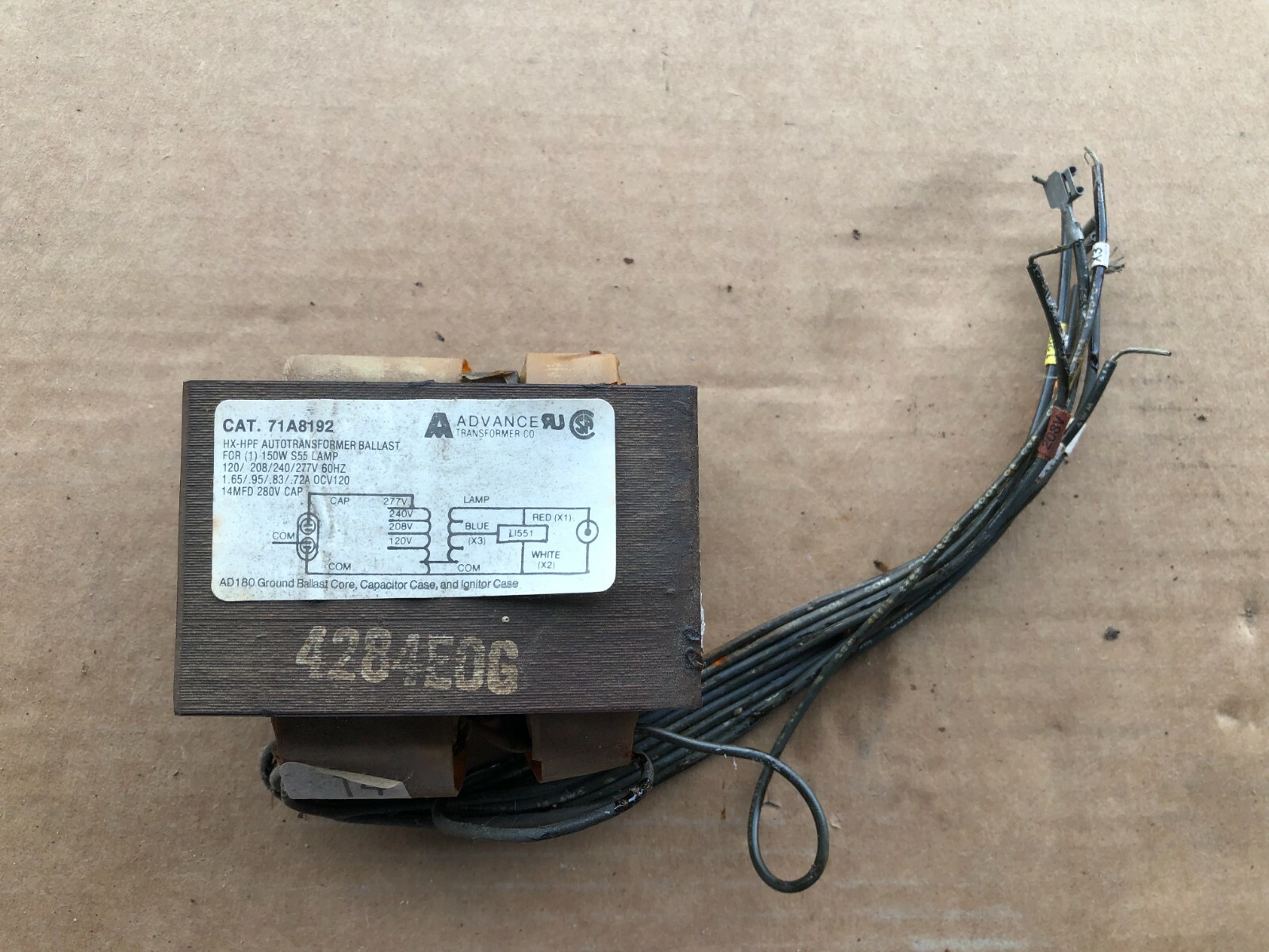 Advance HX-HPF Autotransformer Ballast Cat No 71A8192