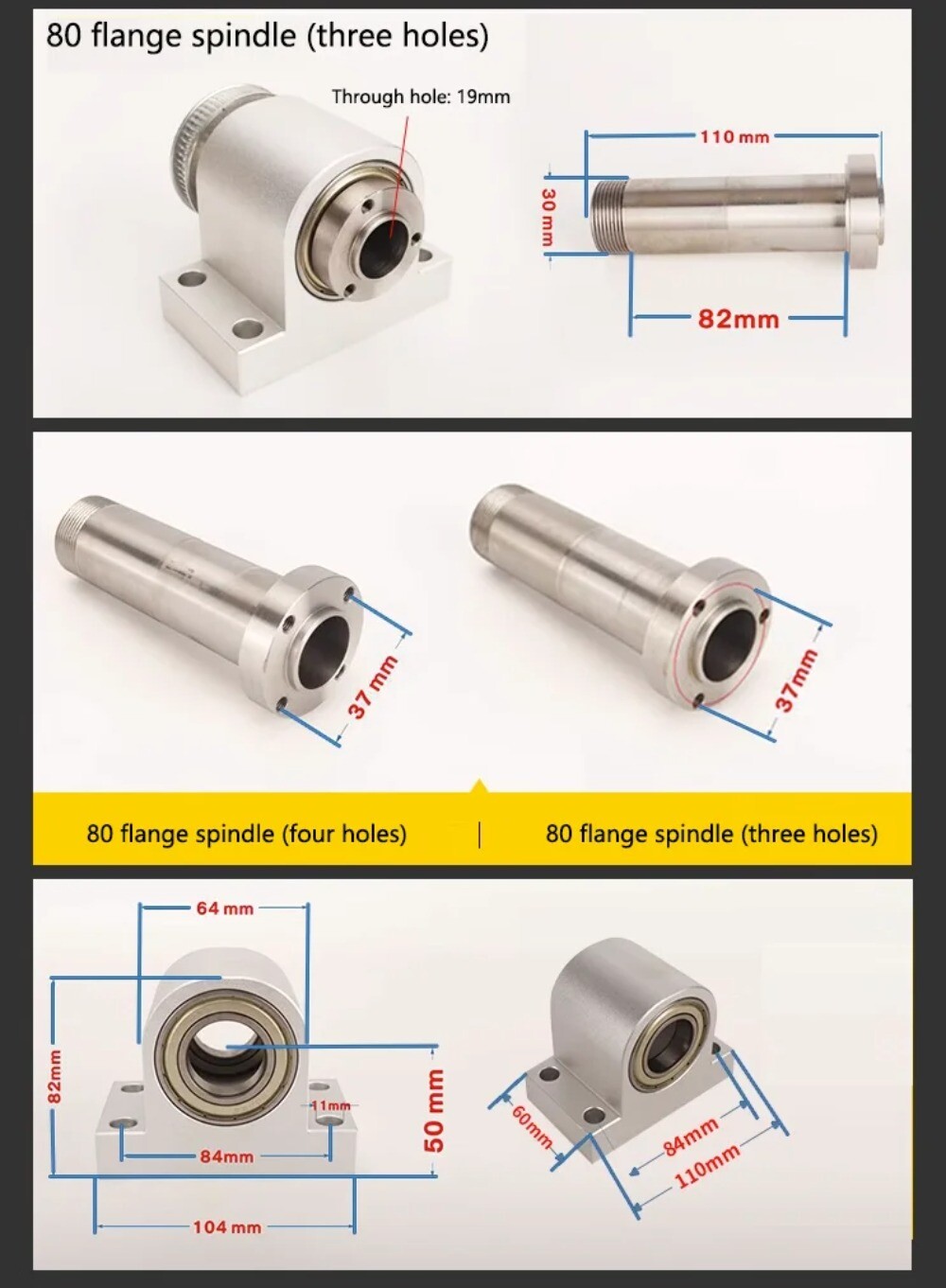 50/65/80 Chuck Spindle Assembly, Self-made Mini Lathe, Buddha Bead Machine