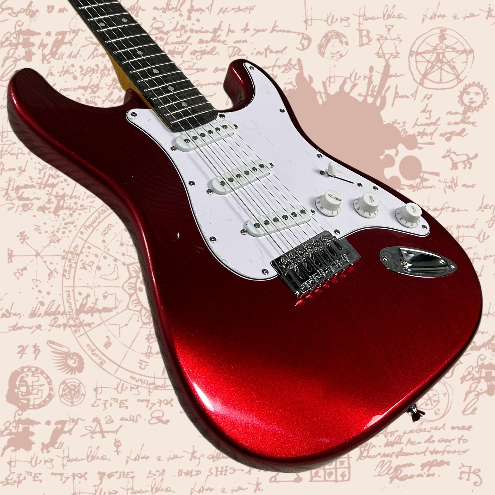 Electric Guitar Scalloped Rosewood Fretboard Big Head ST Guitar