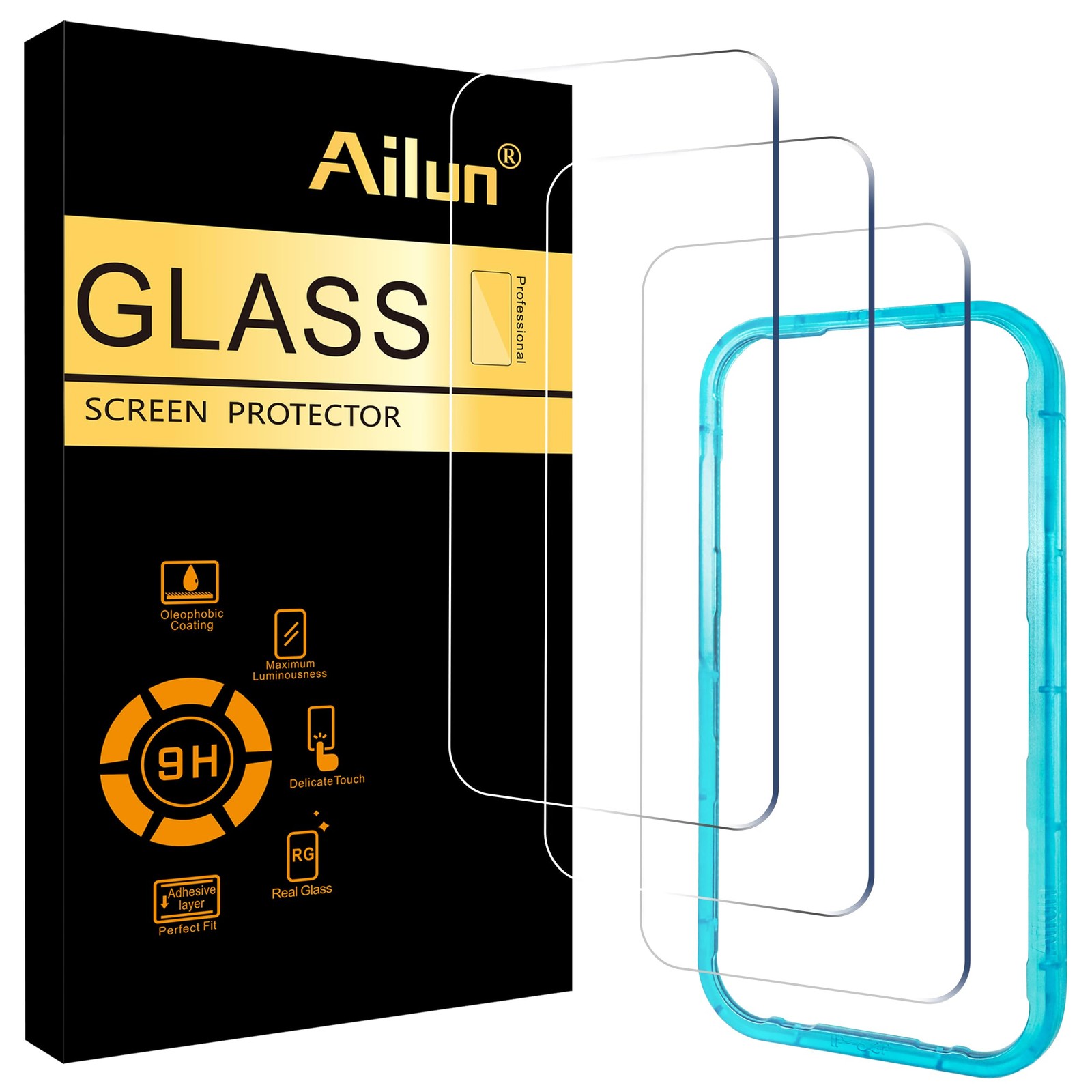 3-Pack Privacy Screen Protector for iPhone 15 Pro Max, Anti-Spy Glass Film