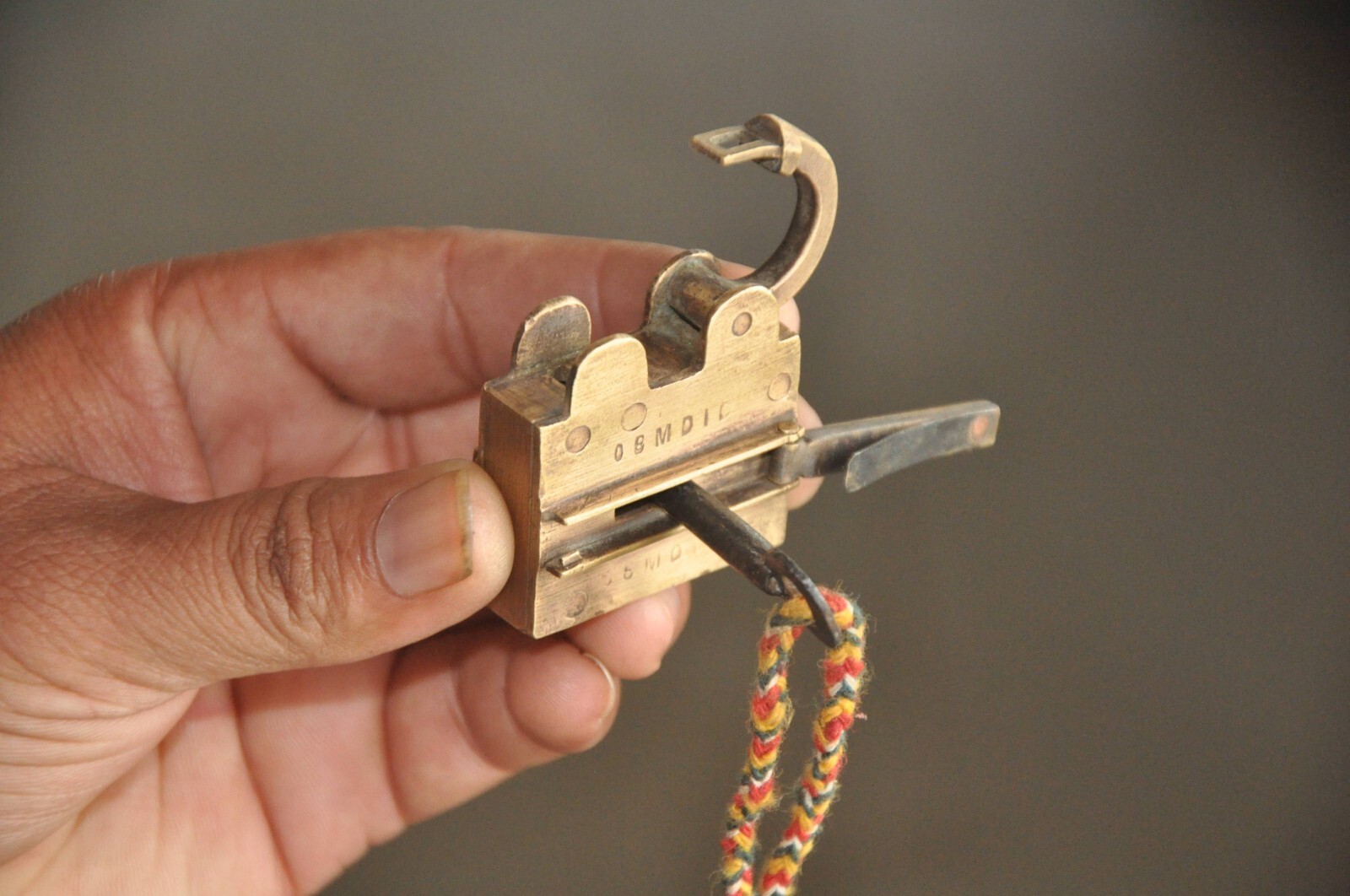Vintage Brass Unique Shape Tricky/Puzzle Handcrafted Padlock