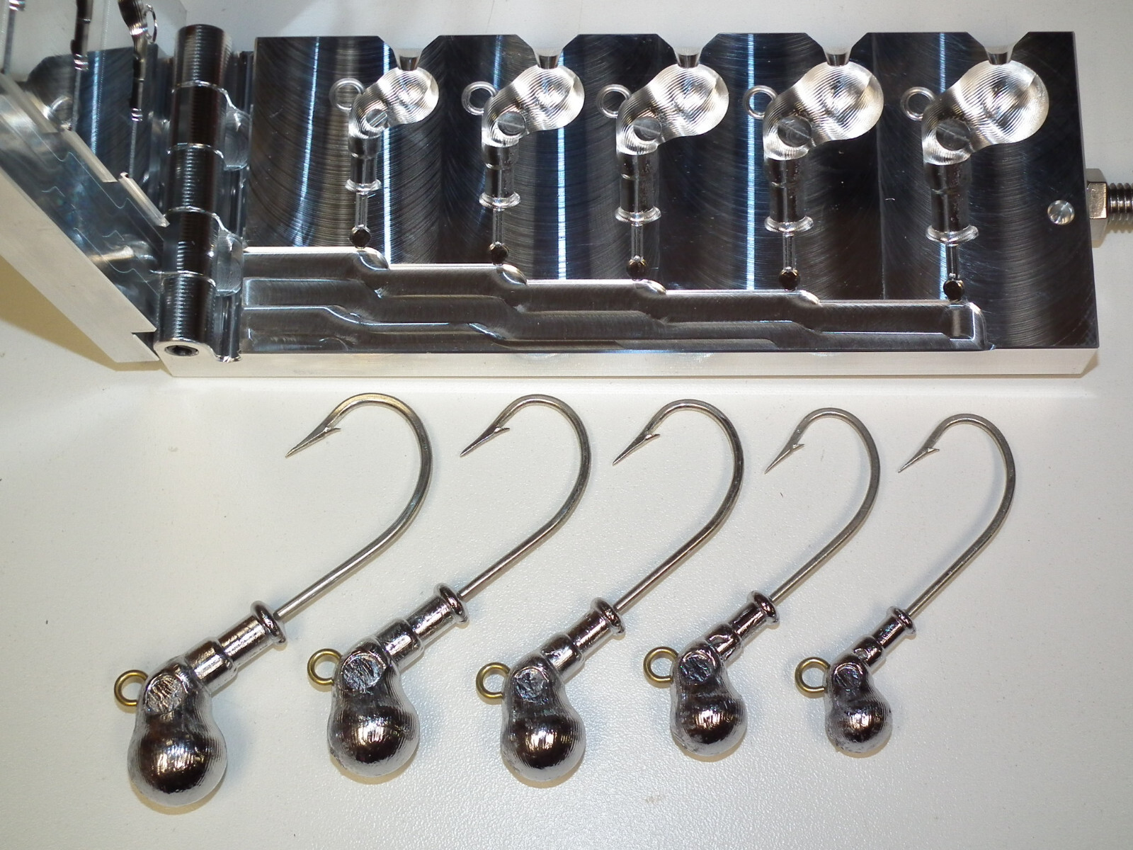 Saltwater Octopus Jig mold 1,1.5,2,2.5,3oz Ball Collar CNC Aluminum USA 3RD