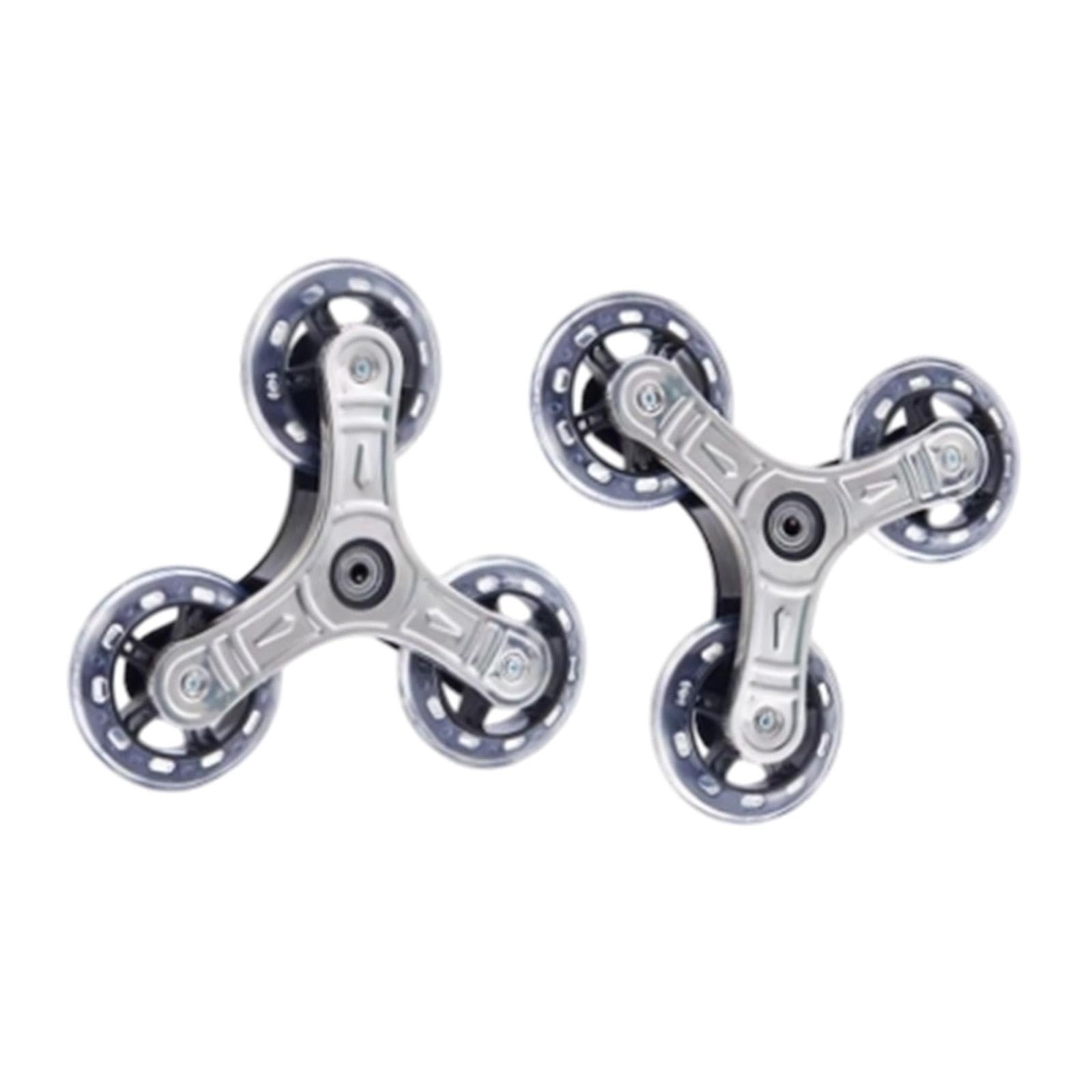 2X Triangle Caster Wheels, Folding Shopping Cart Wheels Easy to Install Stair...