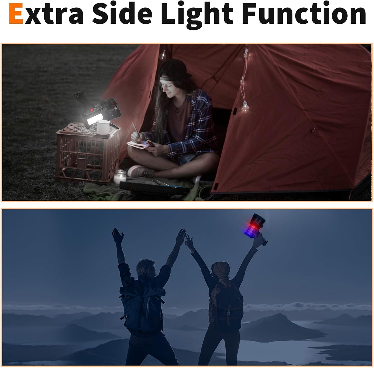 Rechargeable Superbright Handheld LED Spotlight Flashlight Powerful Searchlight