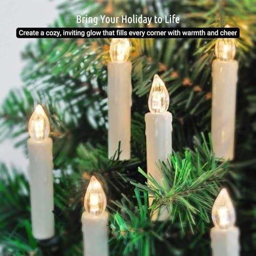 30 LED Candles with Batteries and Timer, 30 Pack | Warm White | Cordless