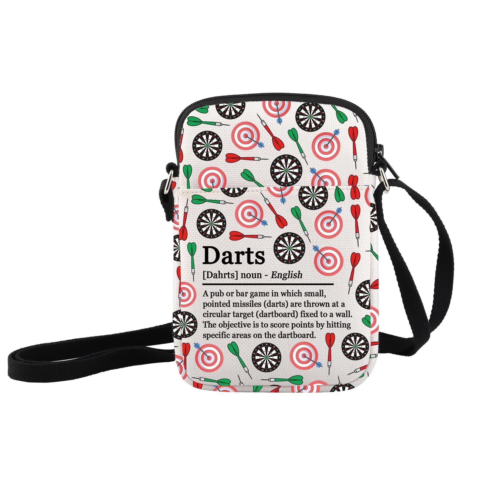 JXGZSO Dart Definition Crossbody Bag Funny Darts Gift Darts Player Gift Darts...