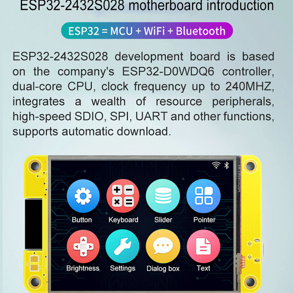 2pcs 2.8" ESP32 Display Module ESP32-2432S028R TFT LCD Touchscreen + Case USA