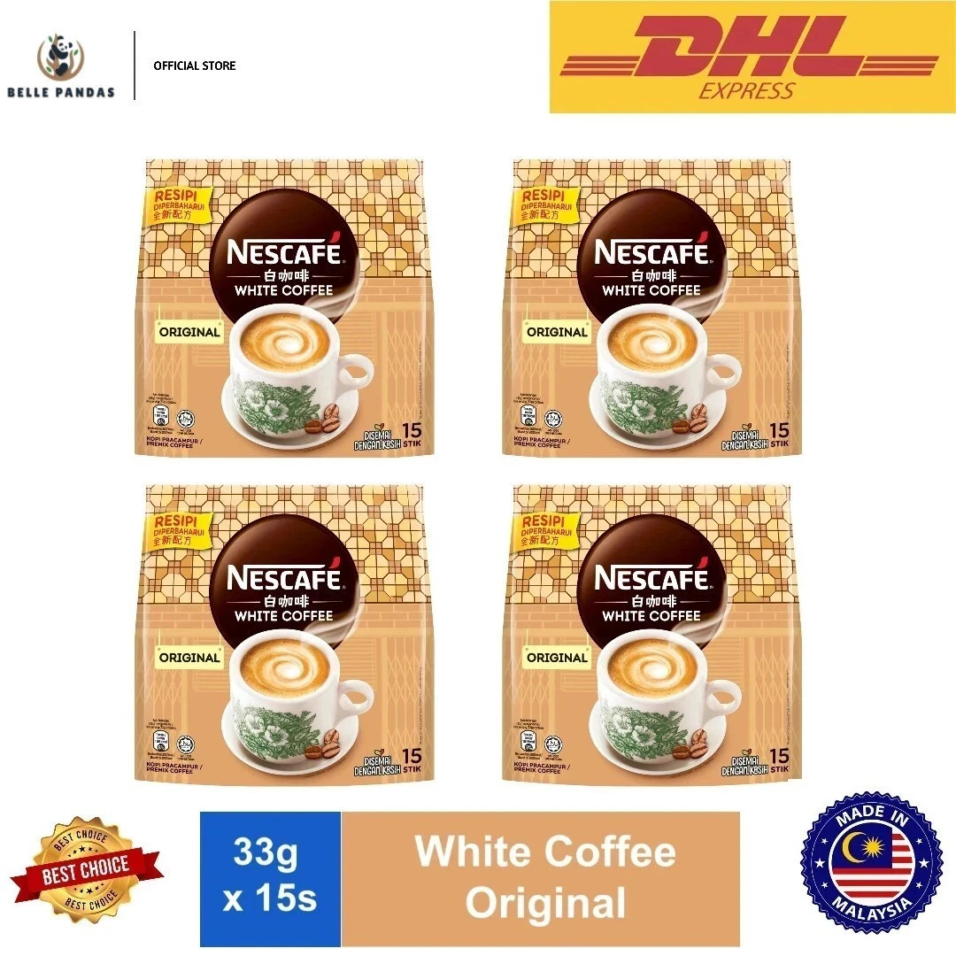4 x Nescafe White Coffee Original (15 Sticks x 33g) + DHL EXPRESS SHIPPING