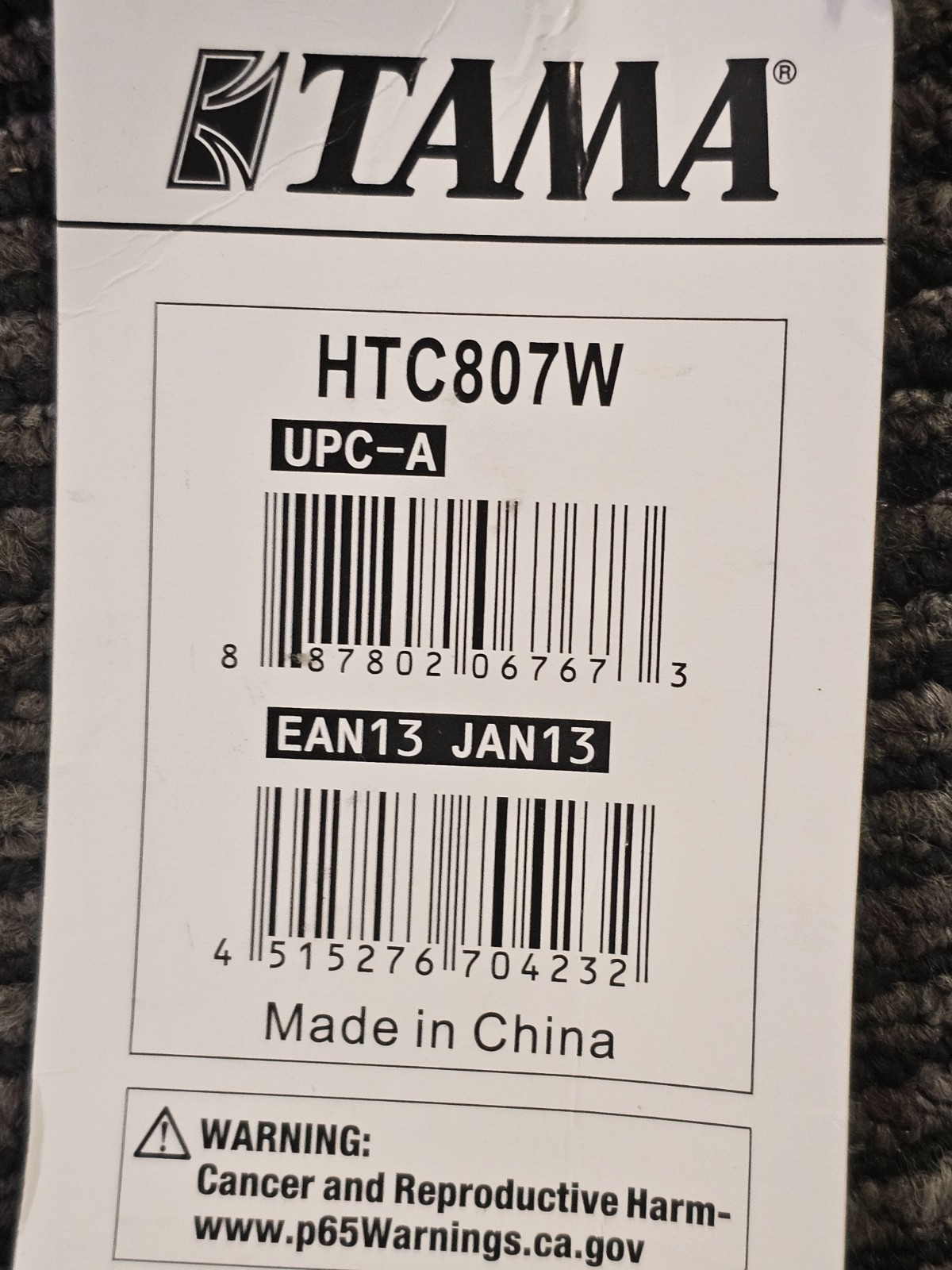 Tama HTC807W Roadpro Advanced Combination Tom/Cymbal Stand