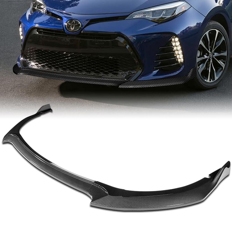 Bumper Lip Splitter Kit for 2017-2019 Toyota Corolla SE XSE Carbon Style