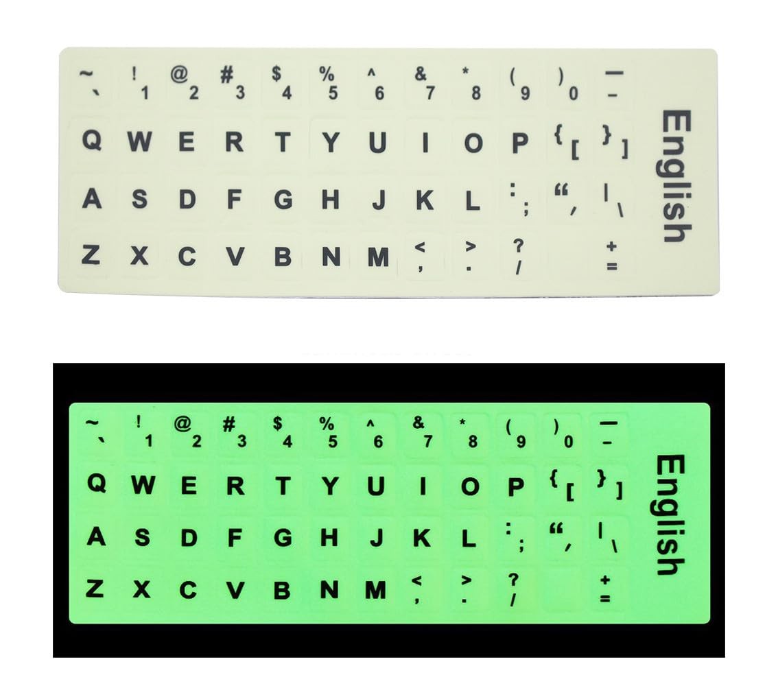 JuYuish English Sticker Glow in The Dark, - 1 x Sticker,