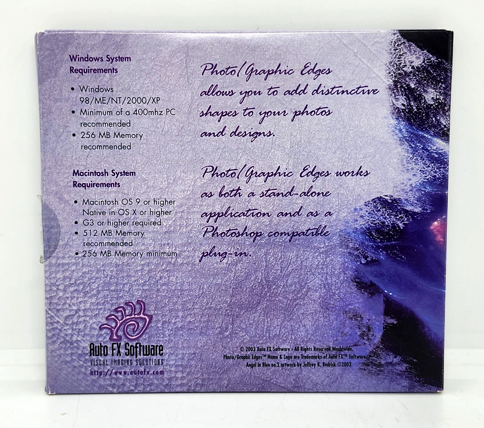 PHOTO GRAPHIC EDGES ~ VISUAL IMAGING SOLUTIONS ~ AUTO FX SOFTWARE 3CD-ROM (2003)