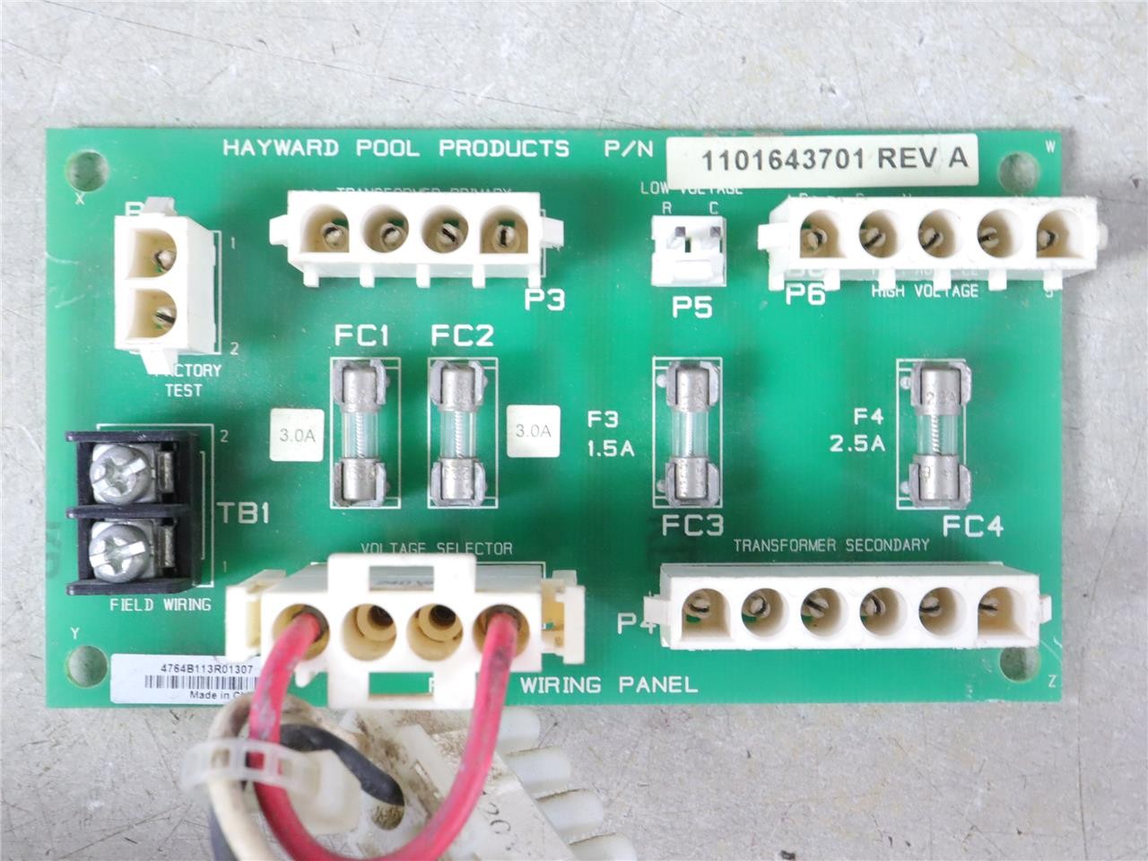 HAYWARD 1101643701 REV A Field Wiring Panel Control Circuit Board