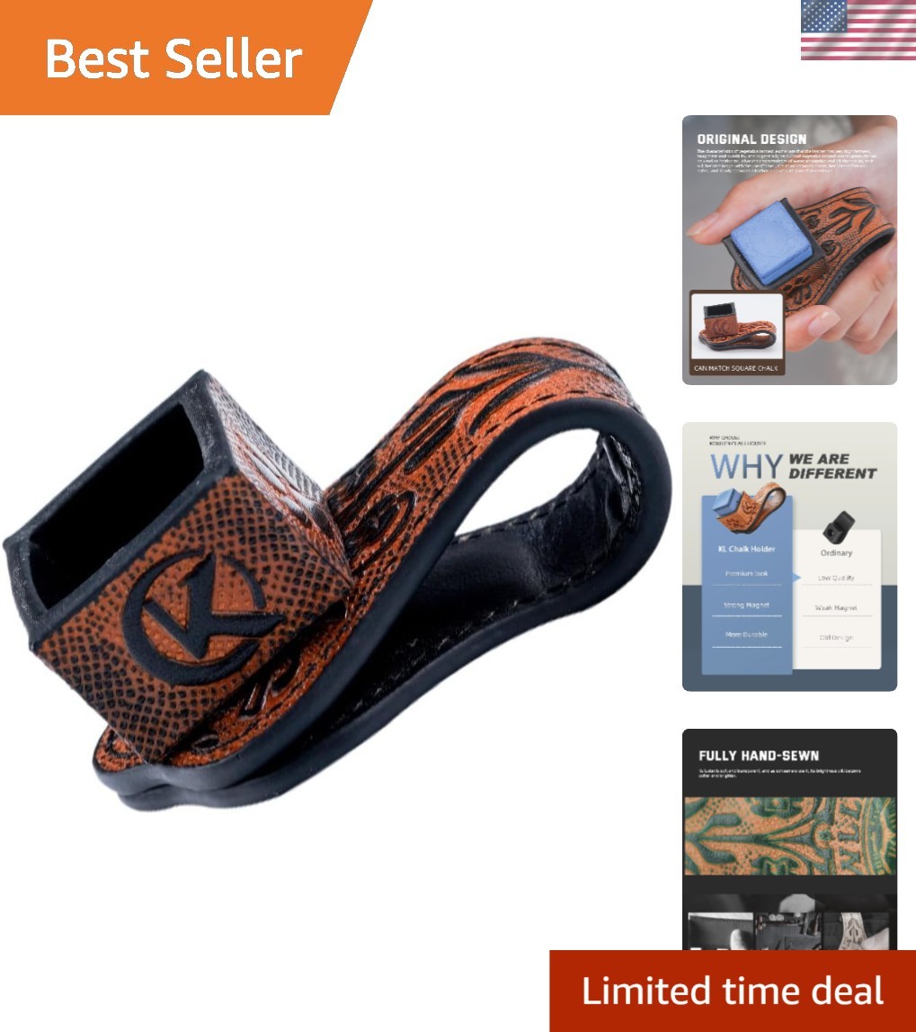 Durable Vegetable-Tanned Leather Chalk Holder - Perfect Gift for Gamers