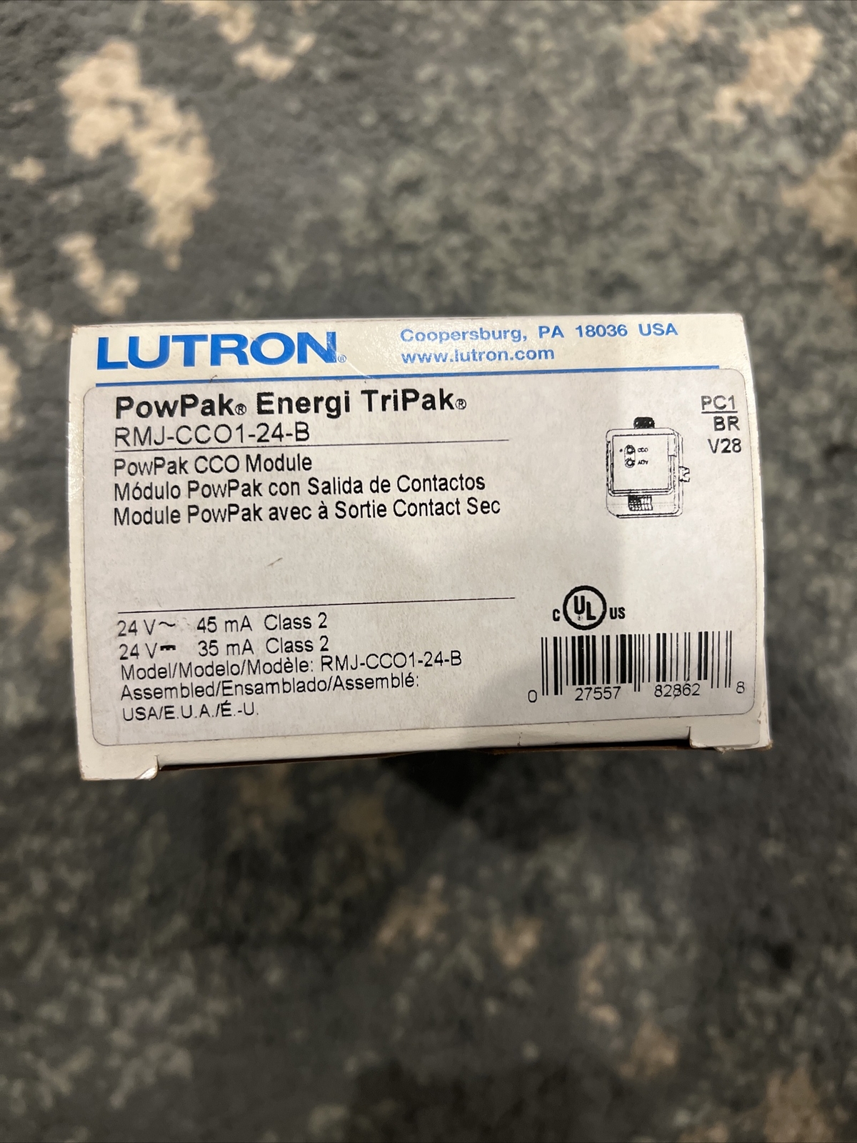 Lutron  PowerPak Energi TriPak. RMJ-CC01-24-B