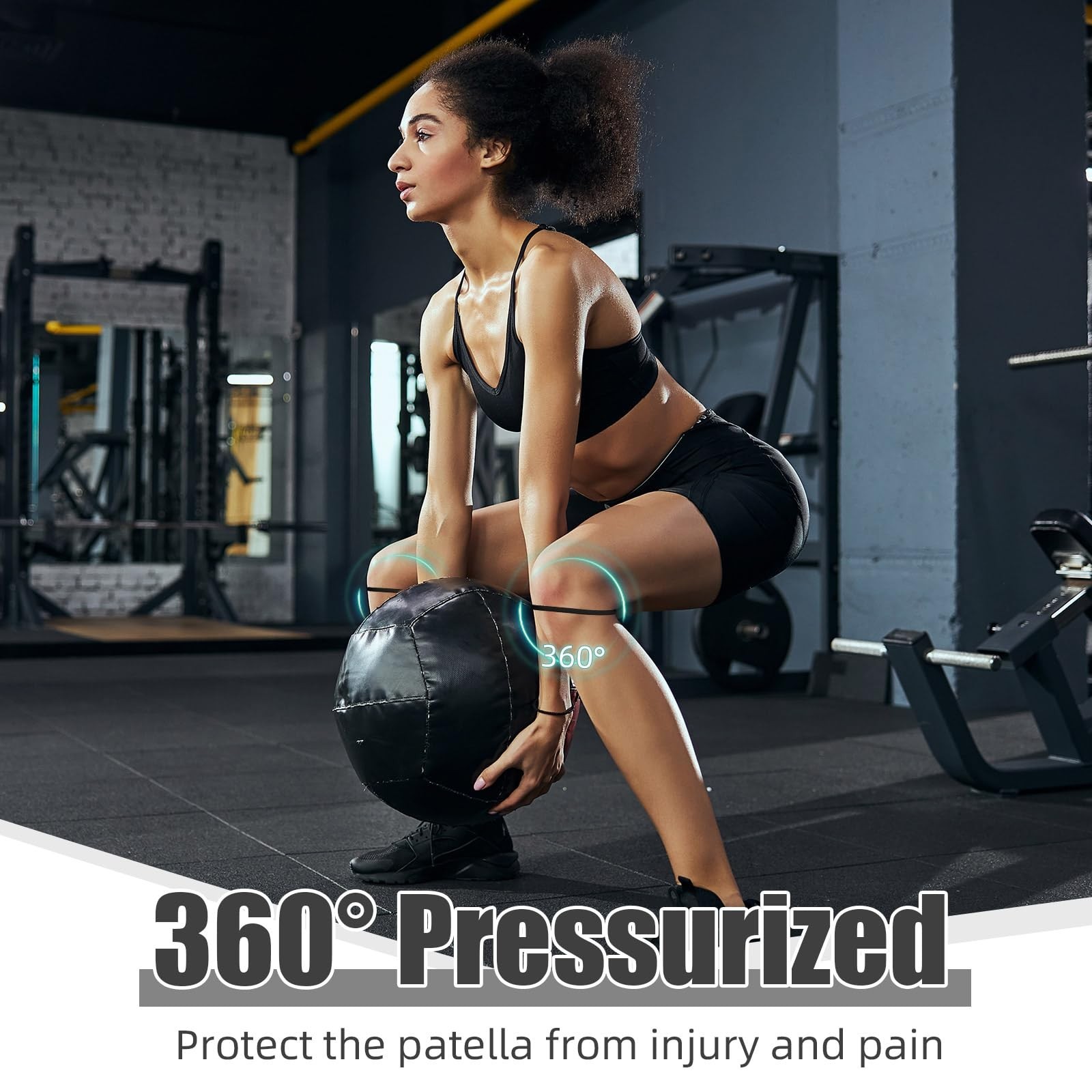 Silicone Patella Knee Band for Basketball Patella Tendon Support Knee Pain Ru...