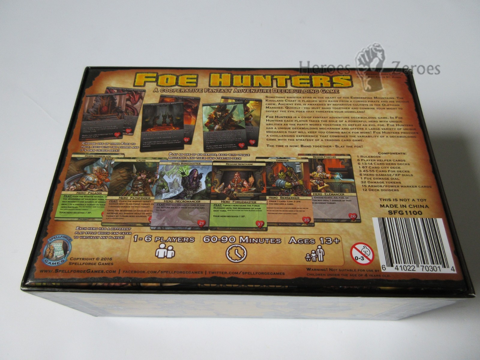 Kickstarter Spellforge Games FOE HUNTER Deckbuilding Game Complete with Box