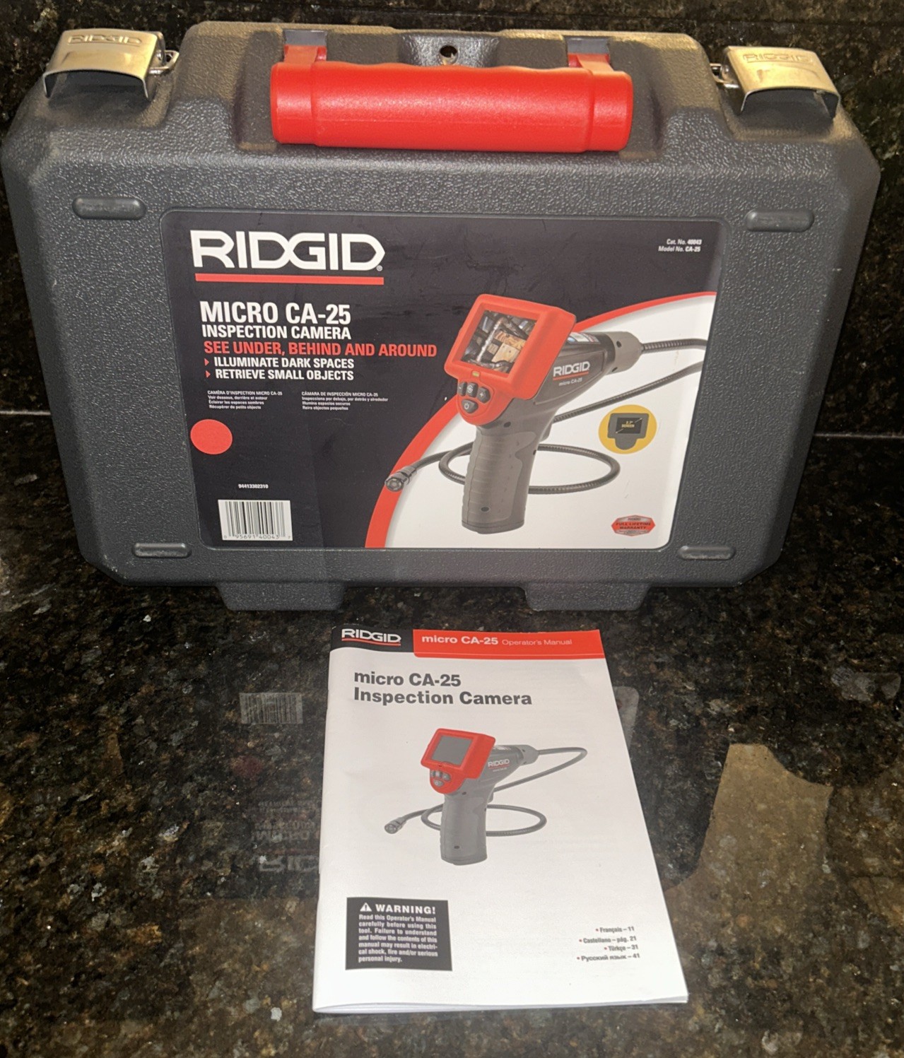 CASE for RIGID MICRO CA-25 Inspection Camera Box Only +manual NEW CASE ONLY READ