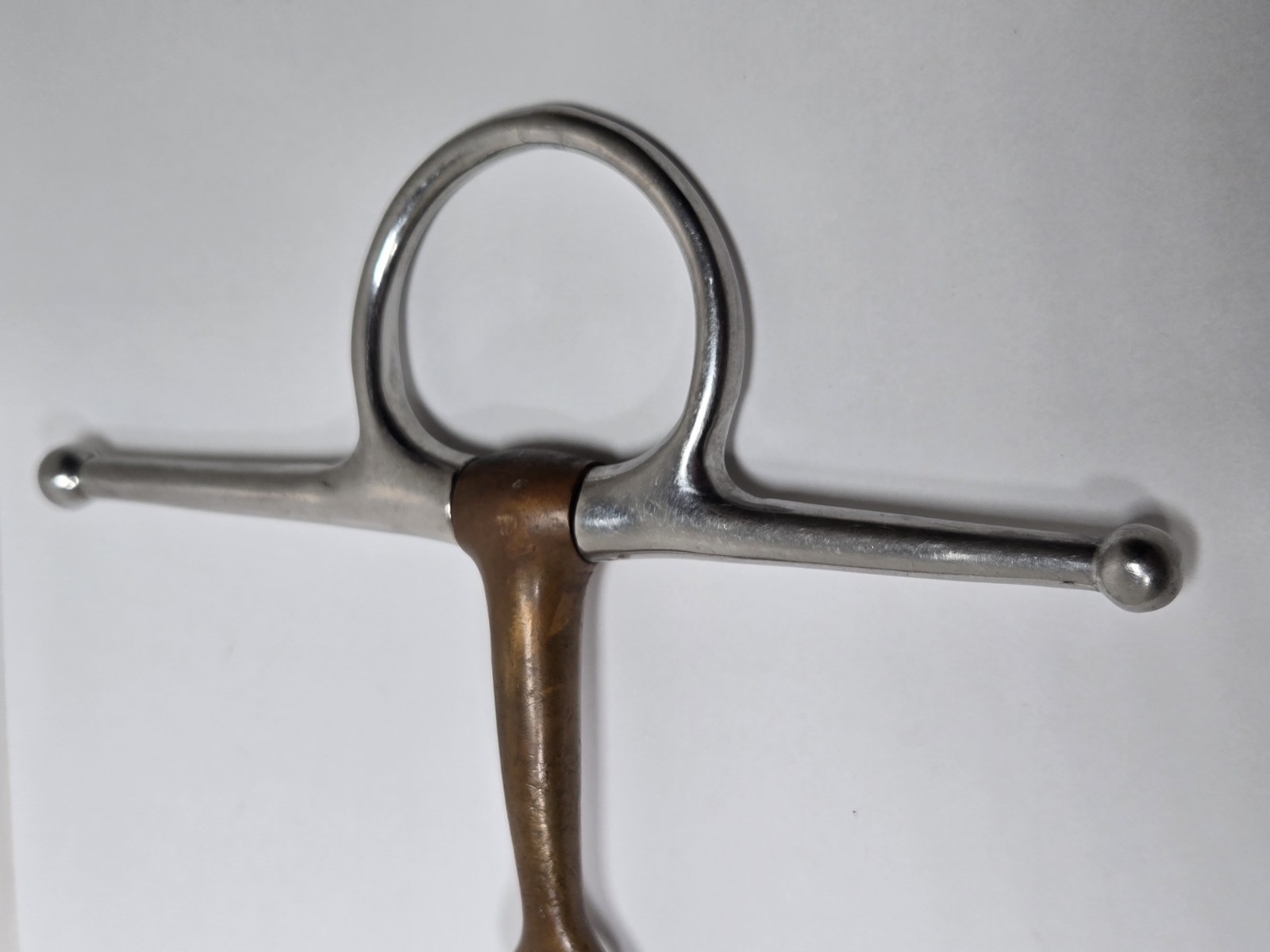 Used Full 6 1/2 Cheek Snaffle Bit Checopper Mouth Bit