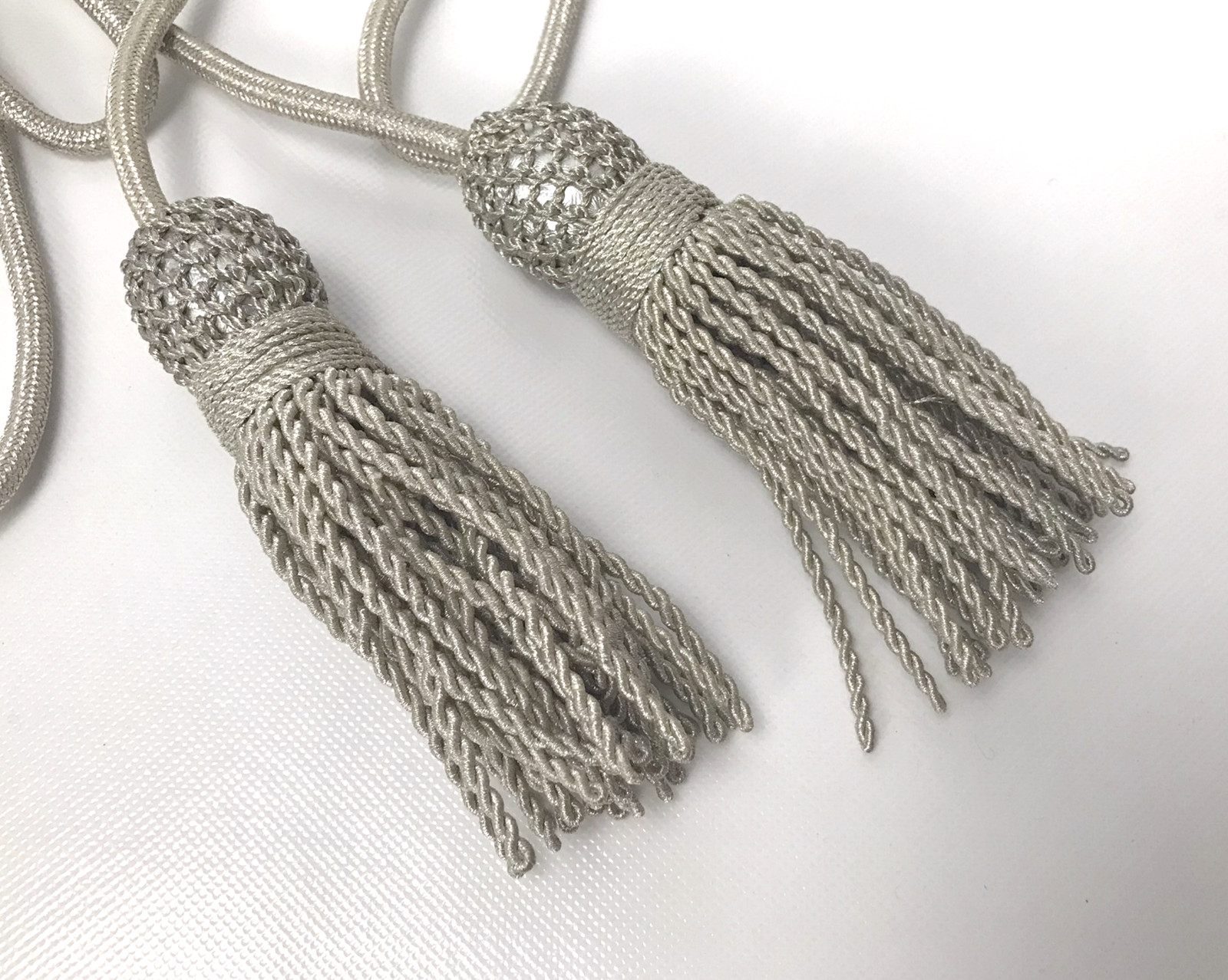 Silver Metallic Bugle, Flag, or Bagpipe Cord