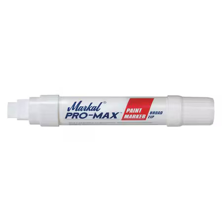 Markal 90900 Paint Marker, Medium Tip, White Color Family, Paint