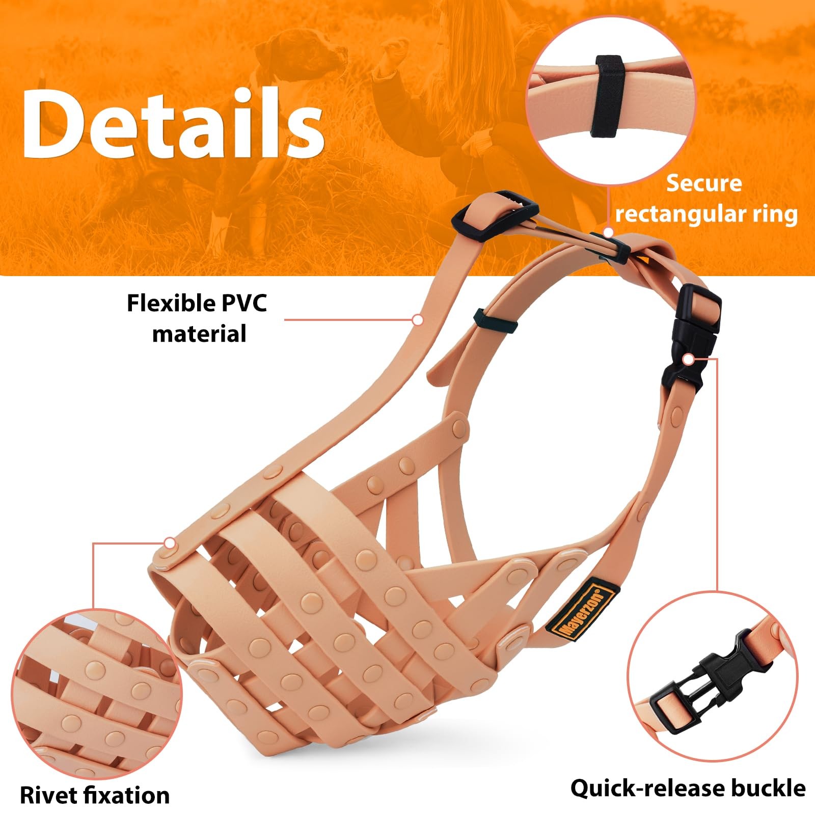 Pitbull Basket Muzzle Large Medium Prevent Biting Scavenging Allow Pant Drink