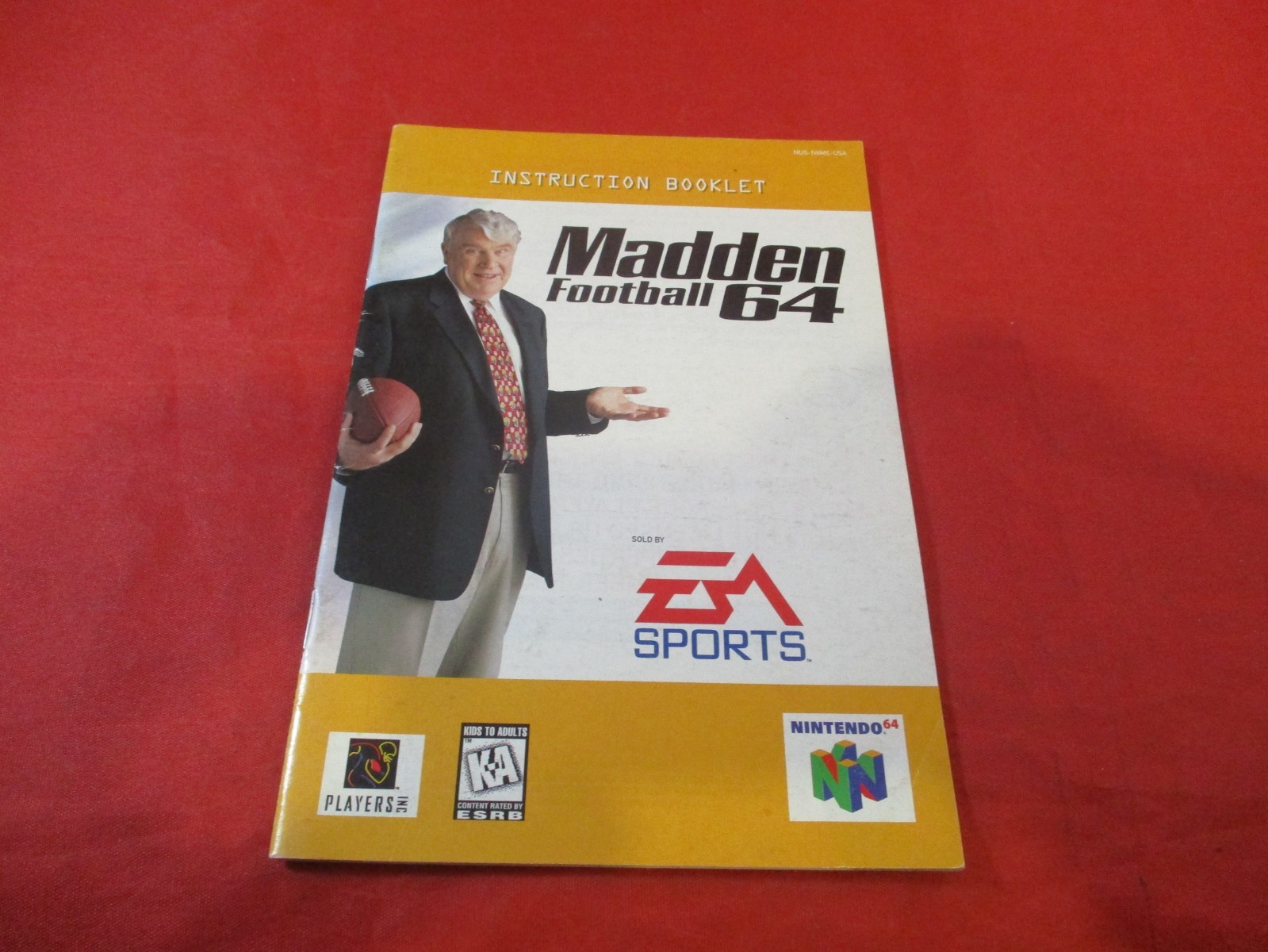 Madden Football 64 Nintendo 64 N64 Instruction Manual Booklet ONLY #E