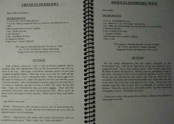 MARY'S RECIPES WINE MAKING RECIPE BOOK 95 AWARD WINNING HOME WINEMAKING RECIPES
