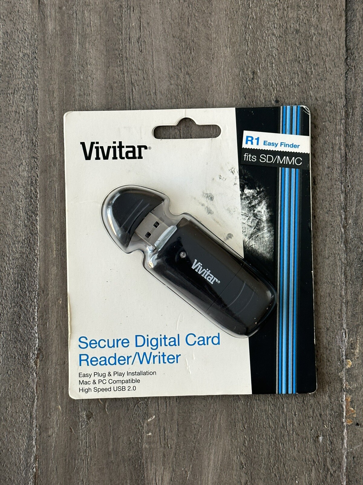 Genuine Vivitar Secure Digital SD Memory Card Reader/Writer VIV-CR-35 - Plug N P