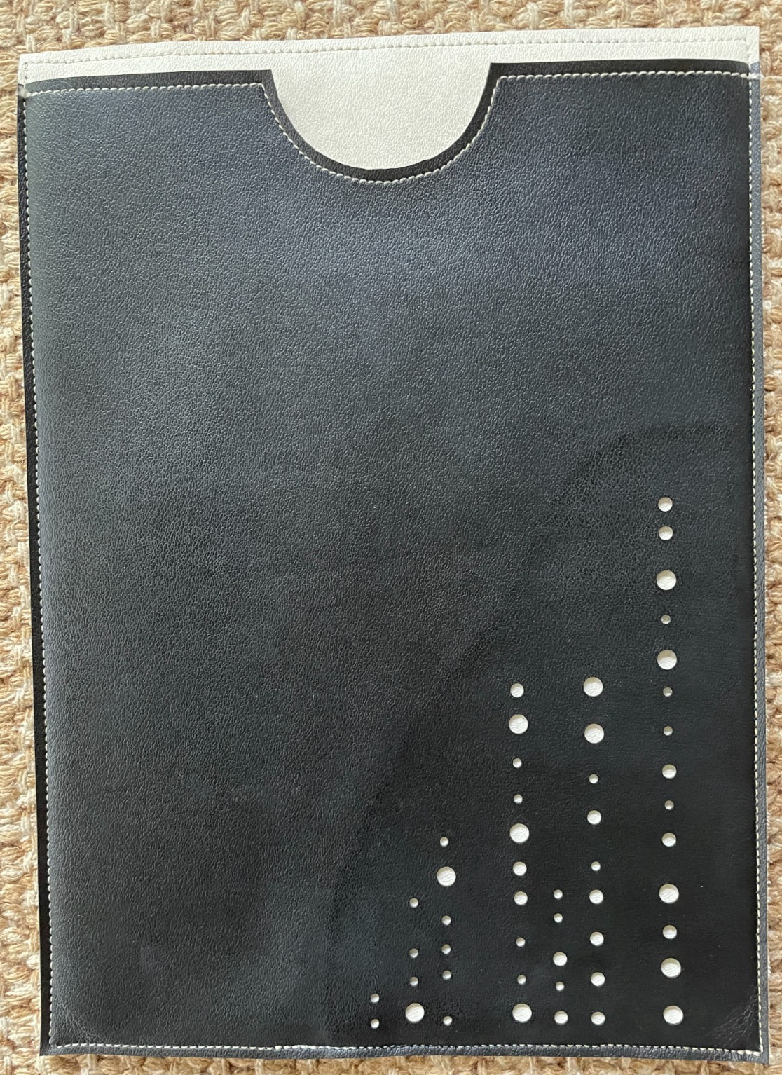 HOLLY AIKEN black portfolio organizer padfolio vegan USA dots executive resume