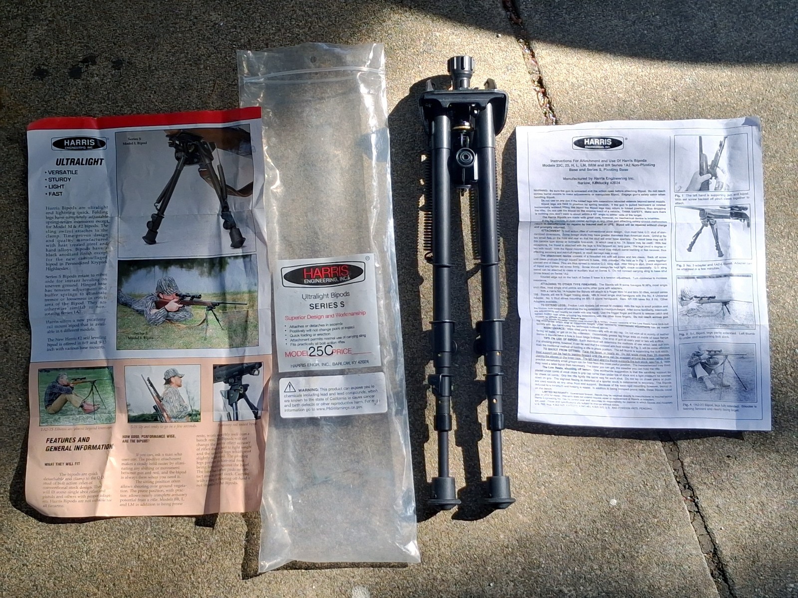 Harris Ultralite Bipod Series S-25C 25C New !!! USA Kentucky Made !!!