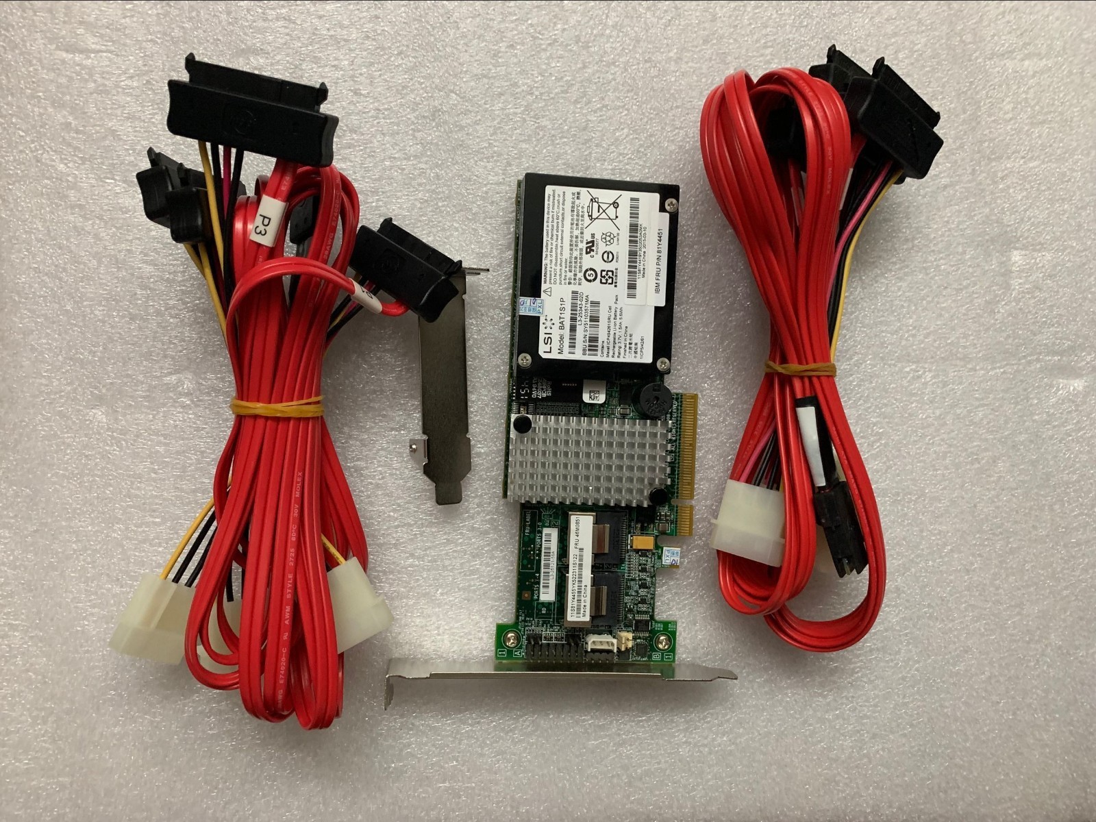 LSI SAS 9260-8i RAID controller +SFF-8087 to SFF-8482 +BBU Battery