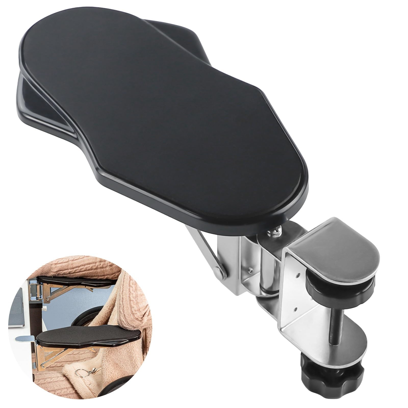 Arm Rest for Desk, Ergonomic Foldable Elbow Rest for Computer Desk, Adjustabl...