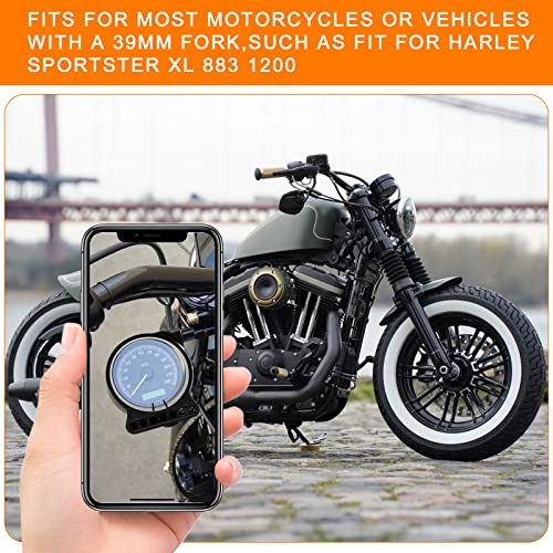 Motorcycle Speedometer Side Mount Relocation Bracket, 39MM Odometer Instrument